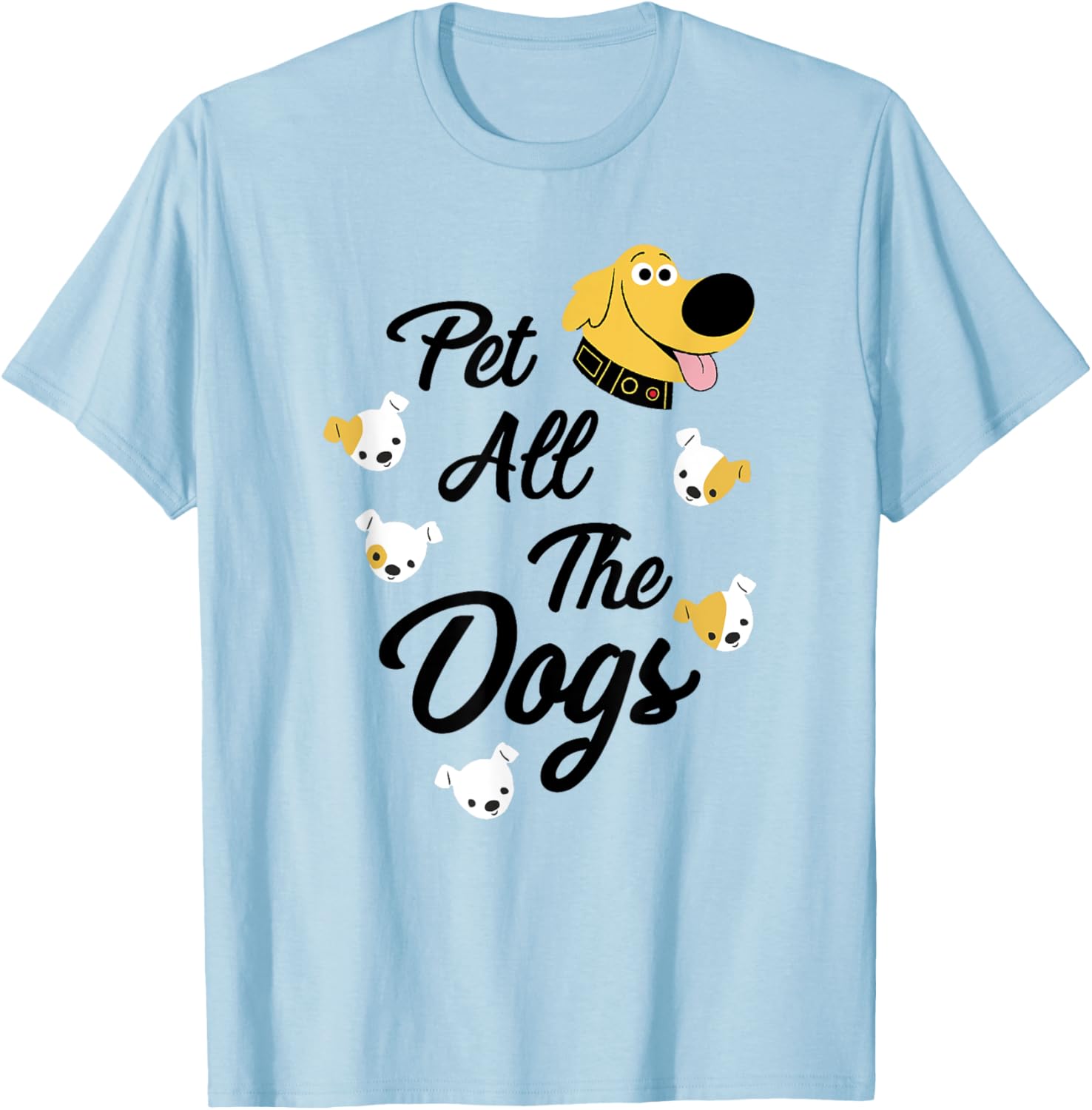 Disney Pixar UP Dug I Pet All The Dogs T-Shirt - T-Shirt | Light Blue