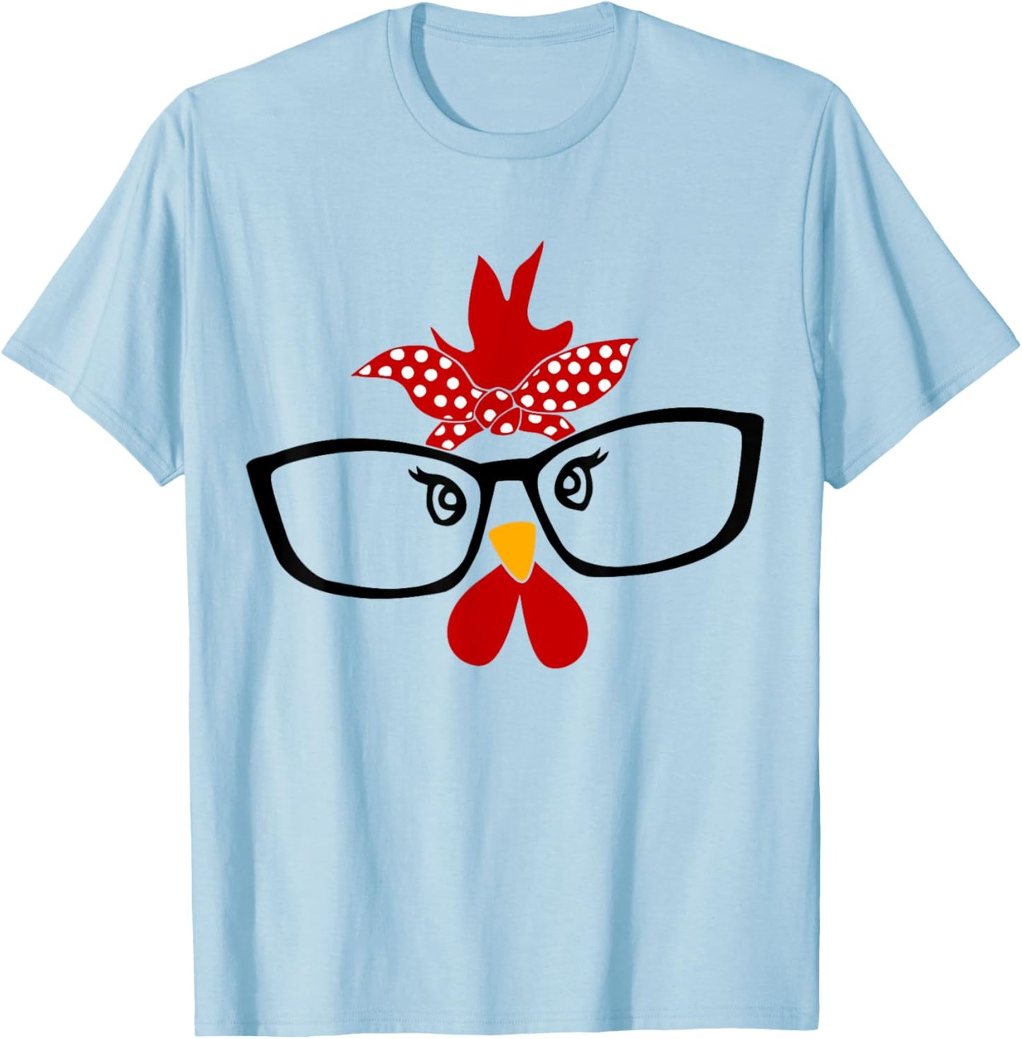 Funny Chicken Face Halloween Costume T-Shirt - T-Shirt | Light Blue