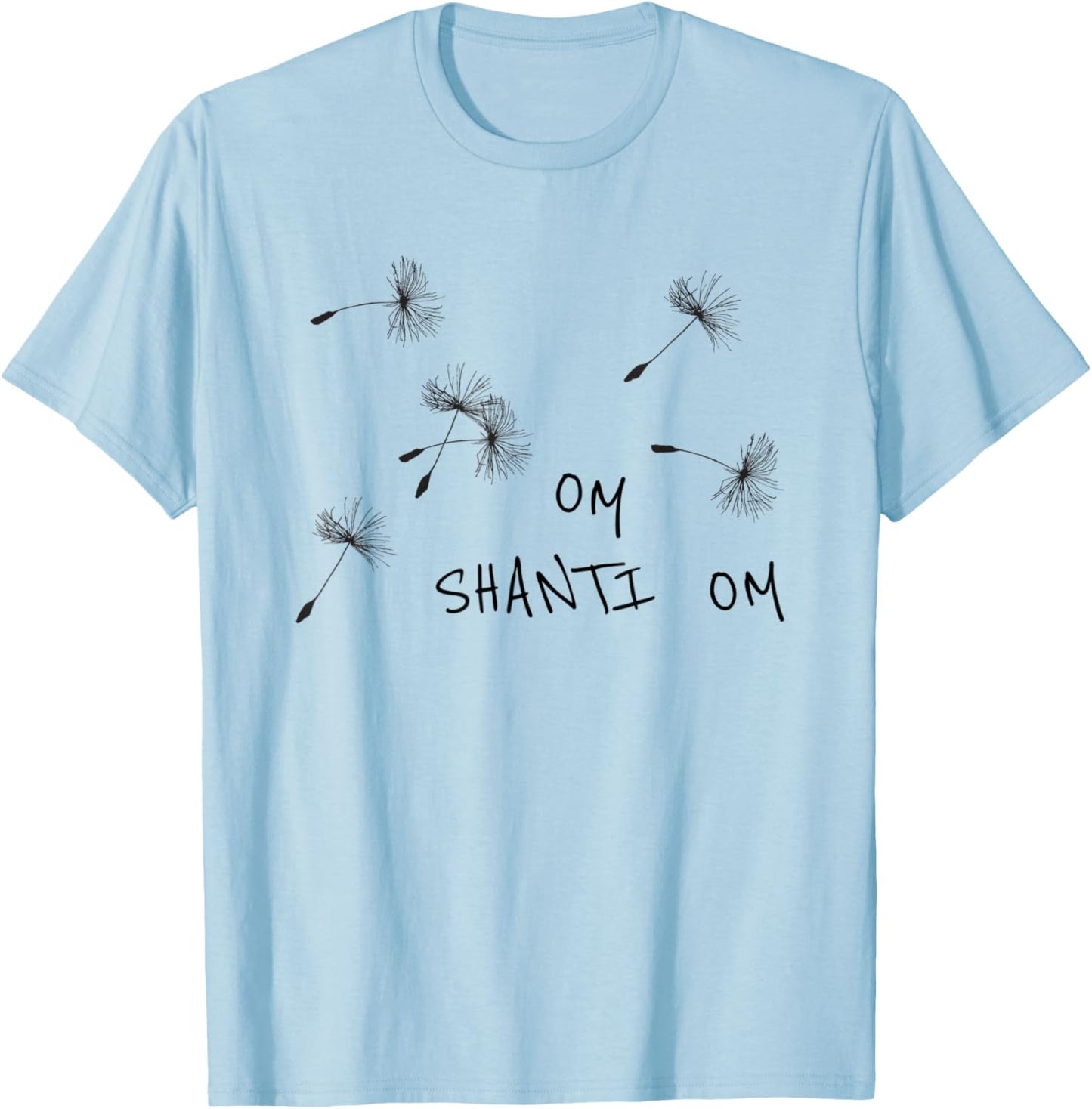 Meditation Saying Om Shanti Om Meditating Yoga T-Shirt - T-Shirt | Light Blue