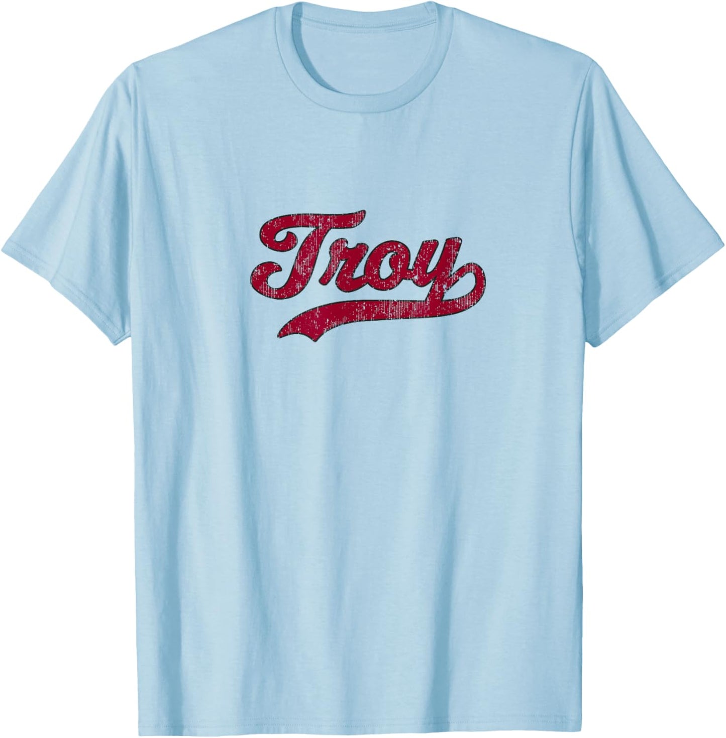 Troy Alabama AL Vintage Athletic Sports Design T-Shirt - T-Shirt | Light Blue