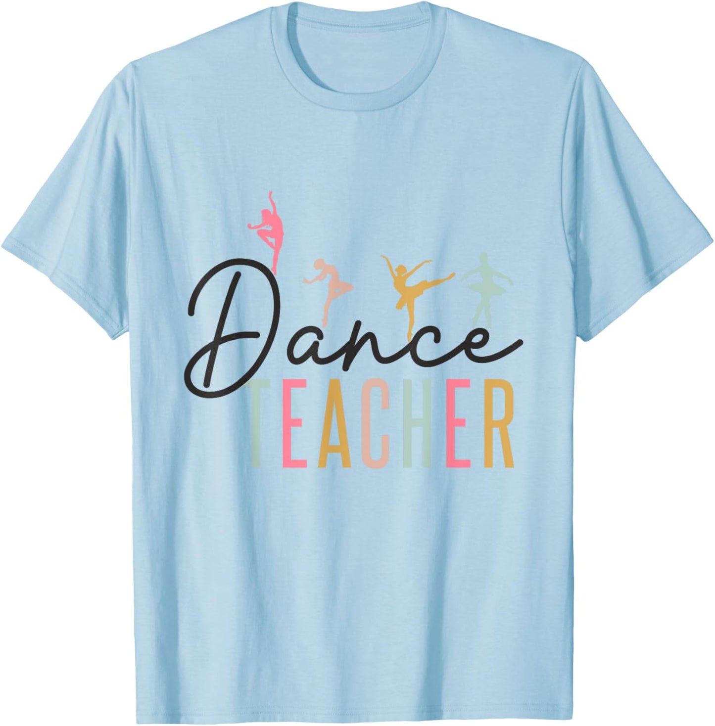 Boho Vintage Dance Teacher Appreciation Back To School T-Shirt - T-Shirt | Light Blue