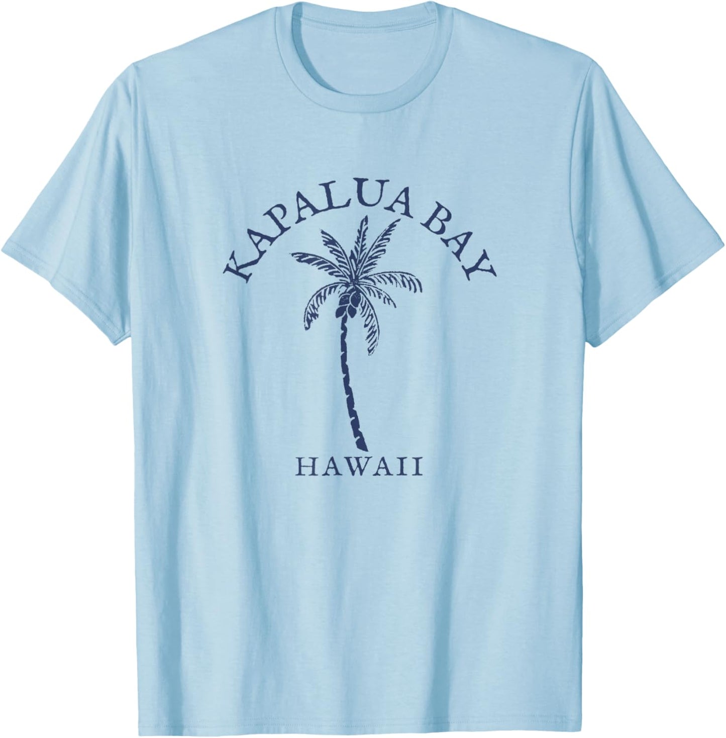 Kapalua Bay Hawaii Beach Tropical Palm Tree T-Shirt - T-Shirt | Light Blue