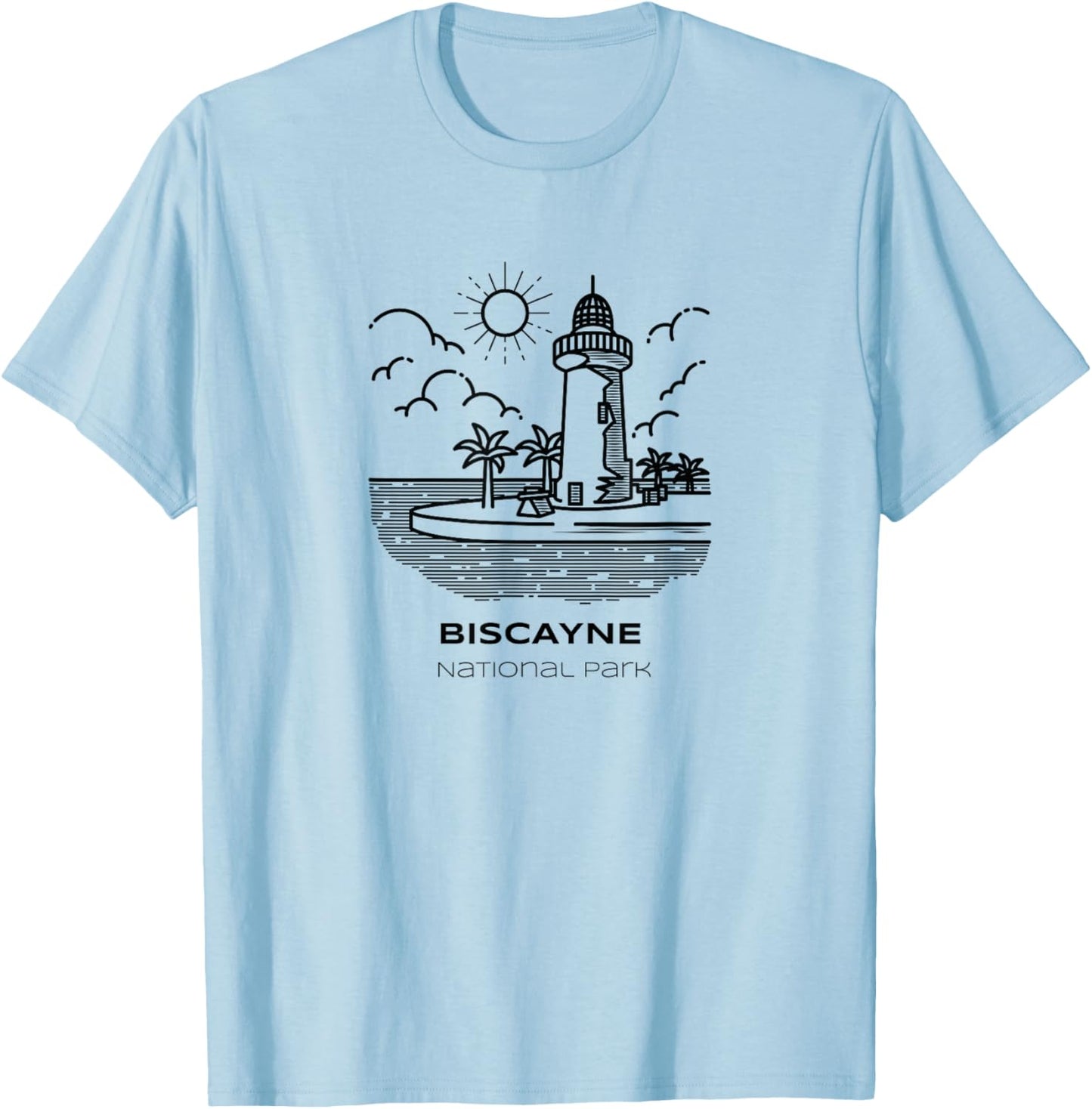 Vintage Biscayne National Park Hike T-Shirt - T-Shirt | Light Blue