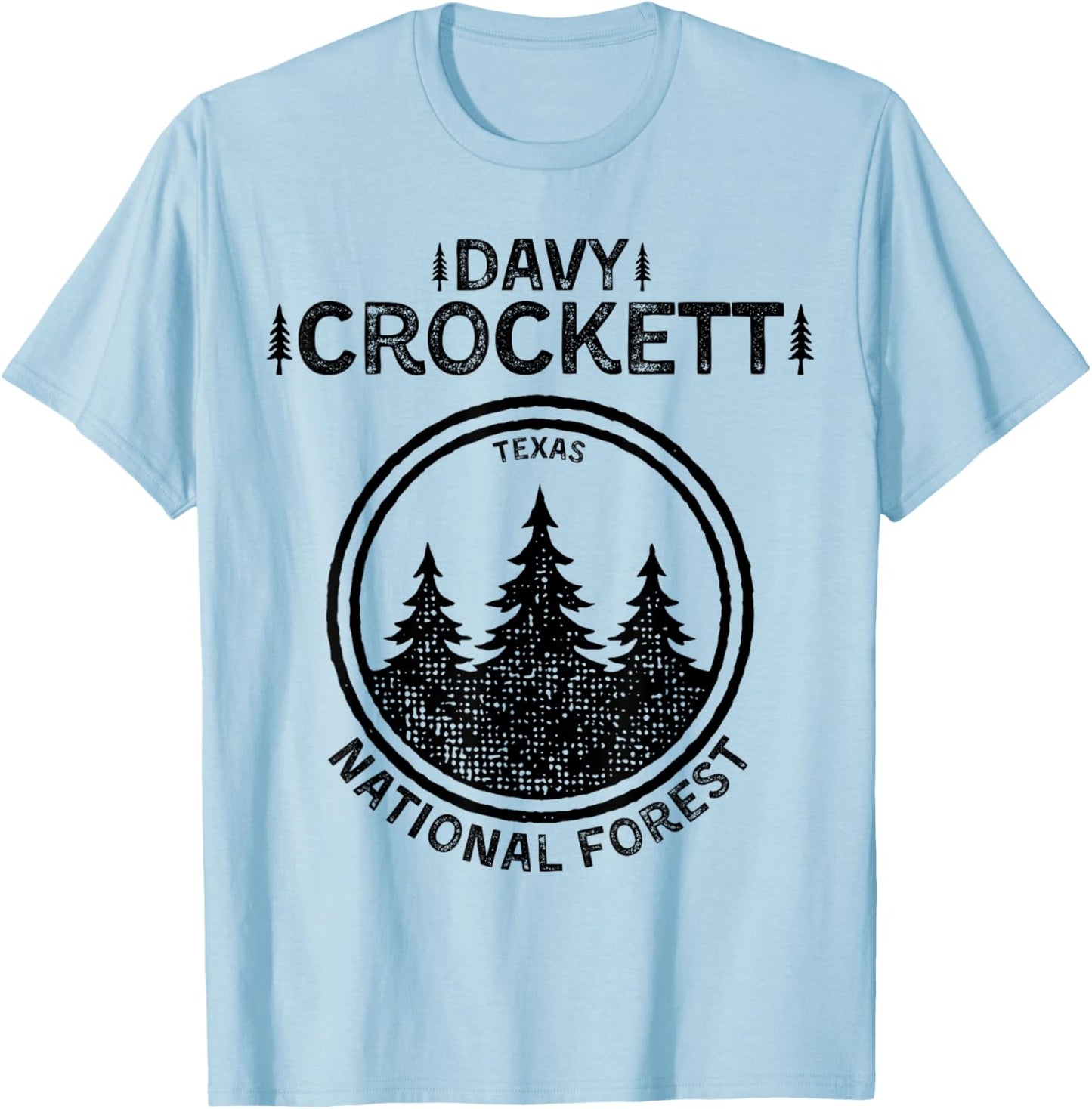 Davy Crockett National Forest Texas T-Shirt - T-Shirt | Light Blue