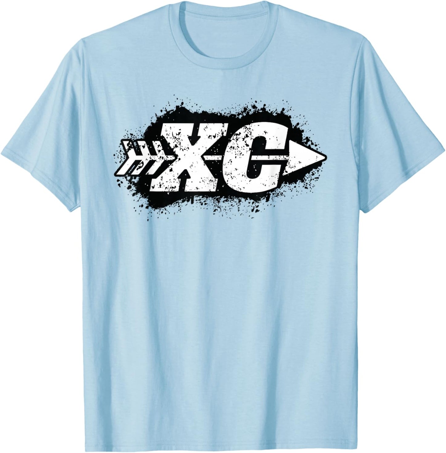 CX - Grunge Cross Country Running T-Shirt - T-Shirt | Light Blue