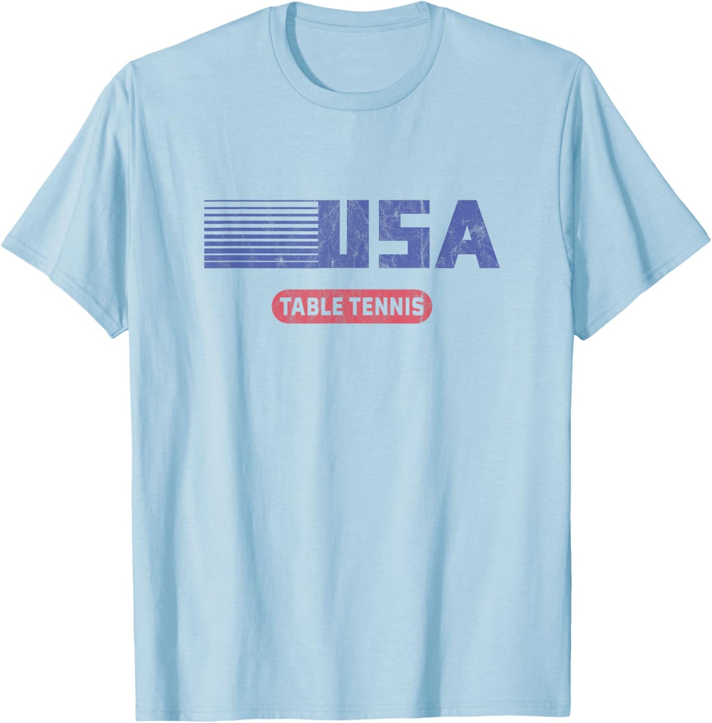 Retro USA 2020 Team American Table Tennis Vintage T-Shirt - T-Shirt | Light Blue