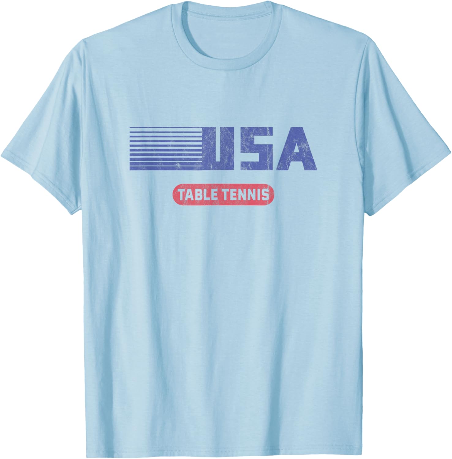 Retro USA 2020 Team American Table Tennis Vintage T-Shirt - T-Shirt | Light Blue