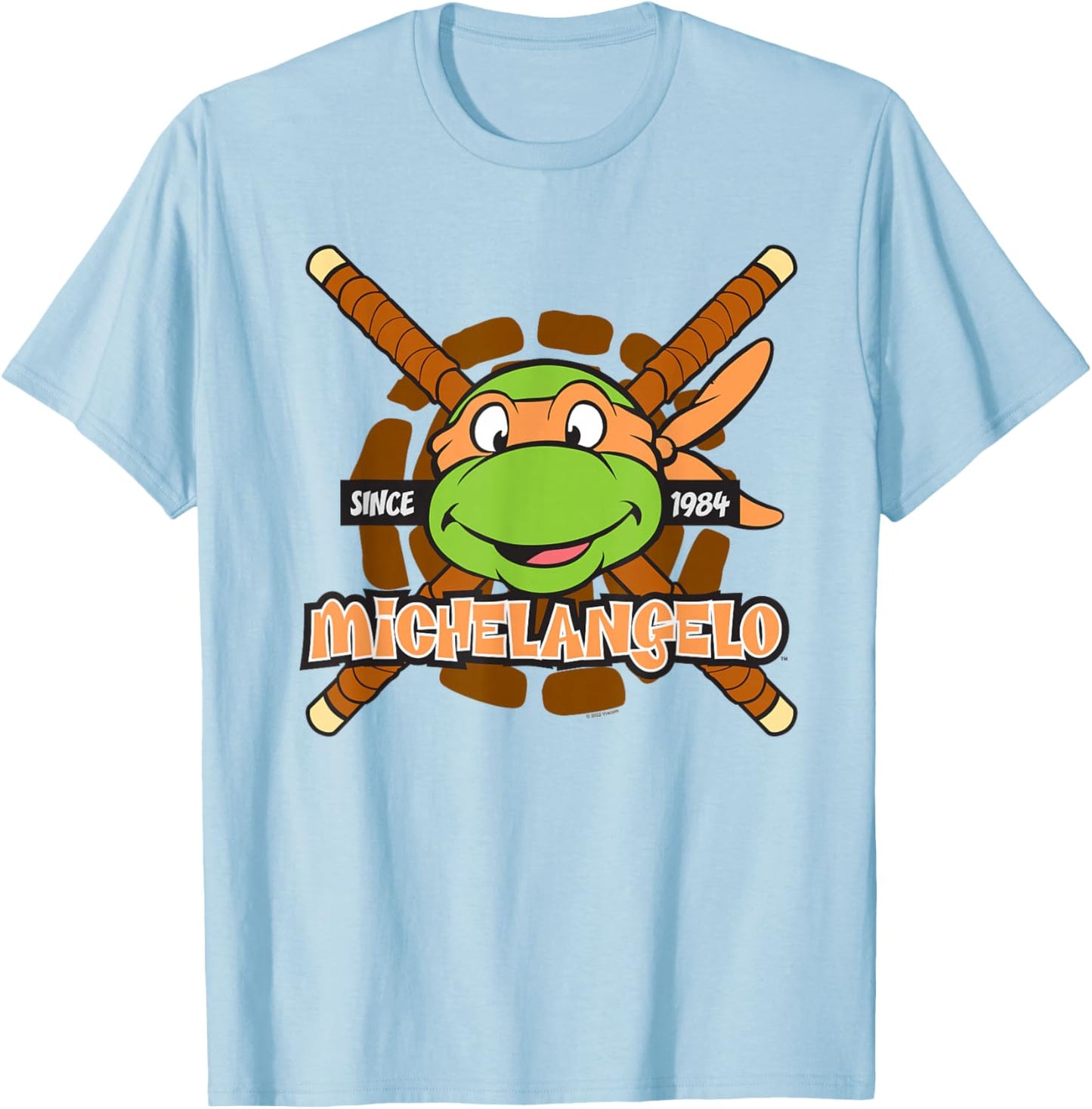 Teenage Mutant Ninja Turtles Michelangelo Since 1984 T-Shirt - T-Shirt | Light Blue
