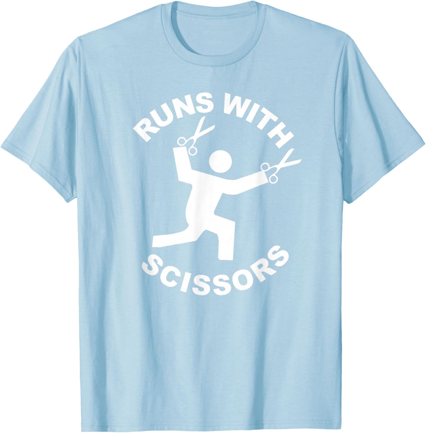 Runs with Scissors T-Shirt - T-Shirt | Light Blue