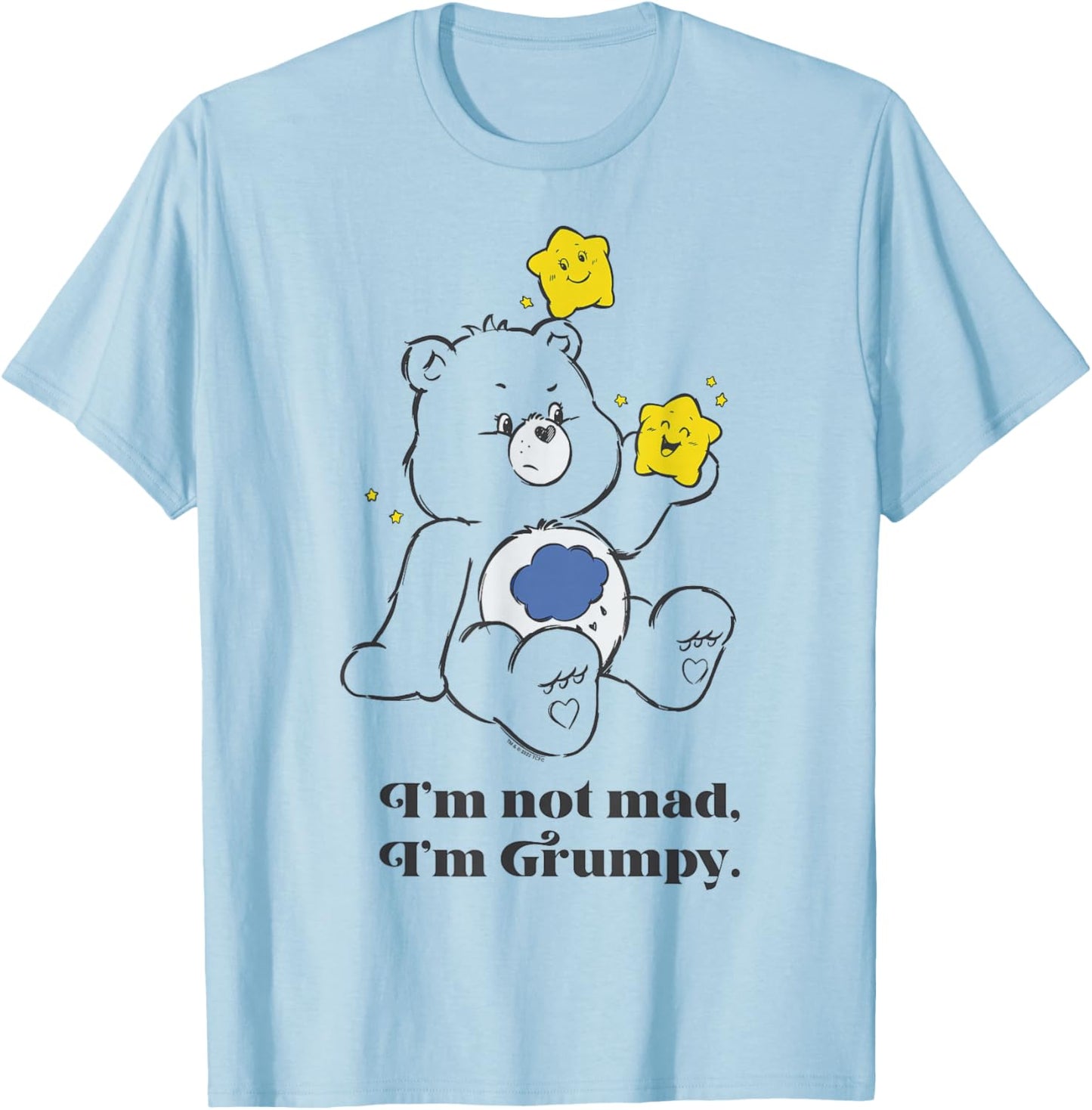 Care Bears Grumpy Bear I’m Not Mad I'm Grumpy Vintage Icon T-Shirt - T-Shirt | Light Blue