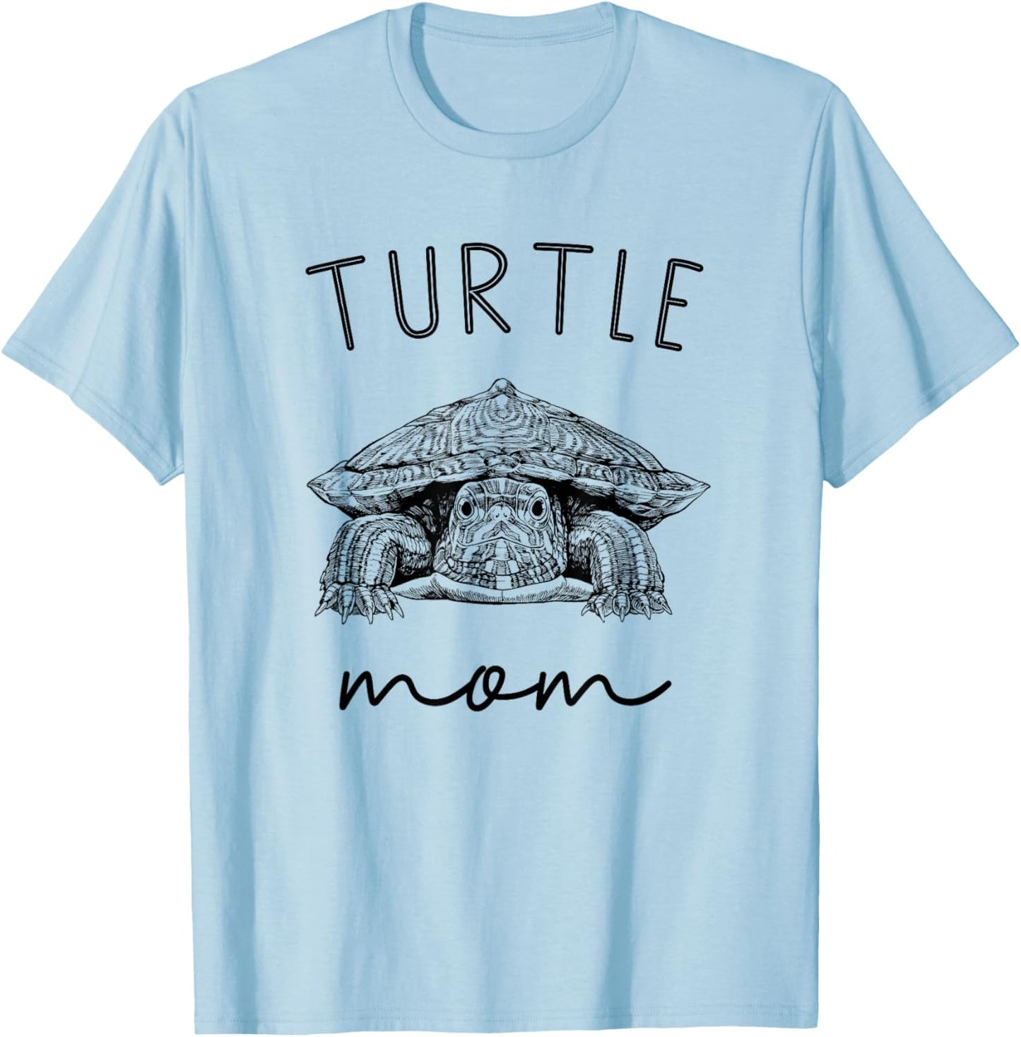Turtle Mom Pet Red eared slider turtle Mama T-Shirt - T-Shirt | Light Blue