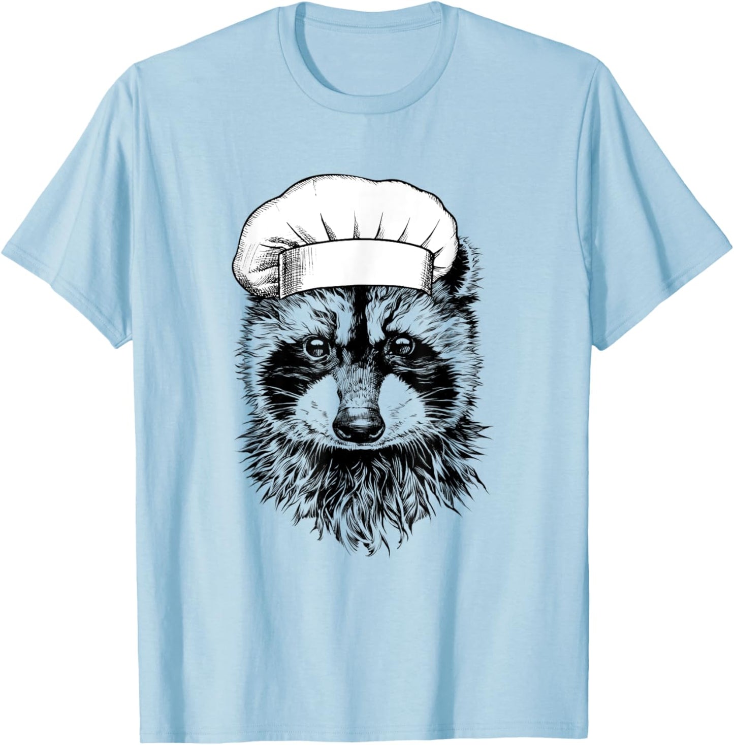 Raccoon Animal Racoon Chef Funny Cooking Cook T-Shirt - T-Shirt | Light Blue