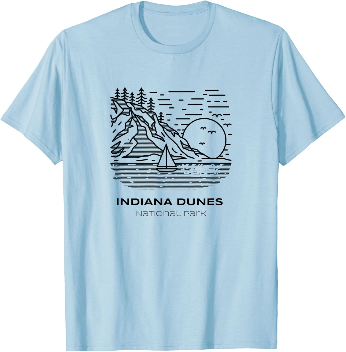 Vintage Indiana Dunes National Park Hike T-Shirt - T-Shirt | Light Blue