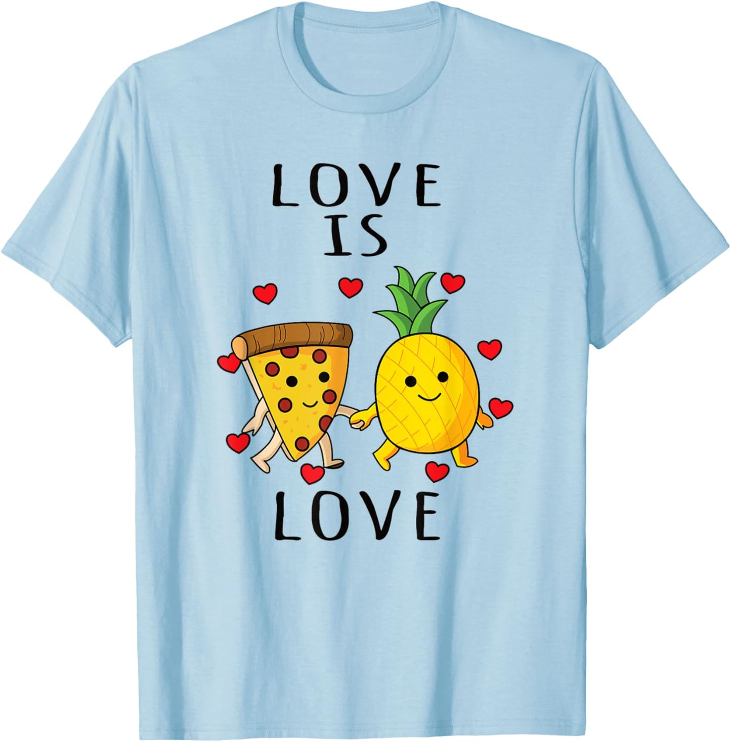 Pizza Hawaii Pineapple Pizza Food T-Shirt - T-Shirt | Light Blue