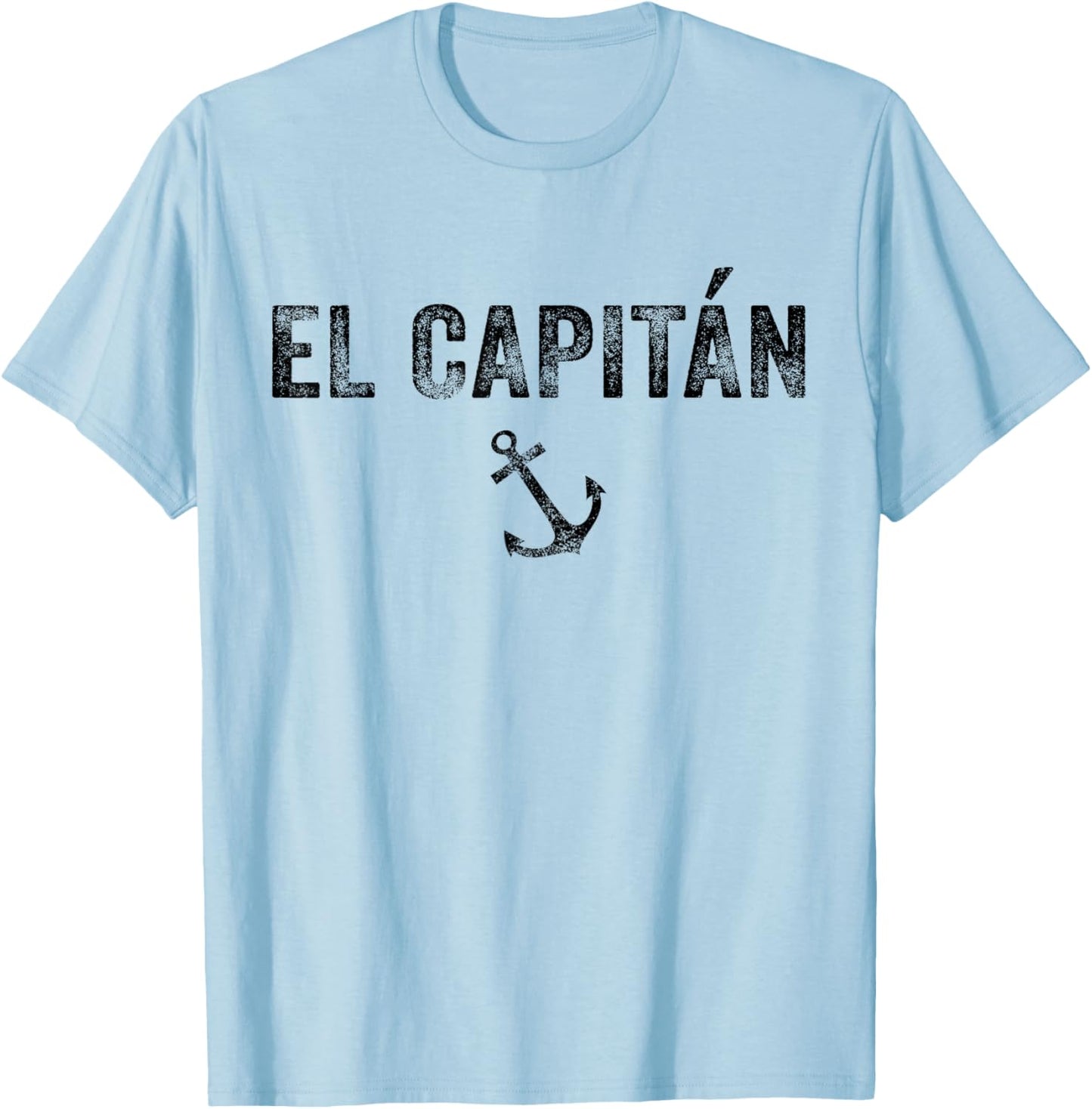 El Capitan Captain Anchor Boat Sail Sailing Funny Vintage T-Shirt - T-Shirt | Light Blue