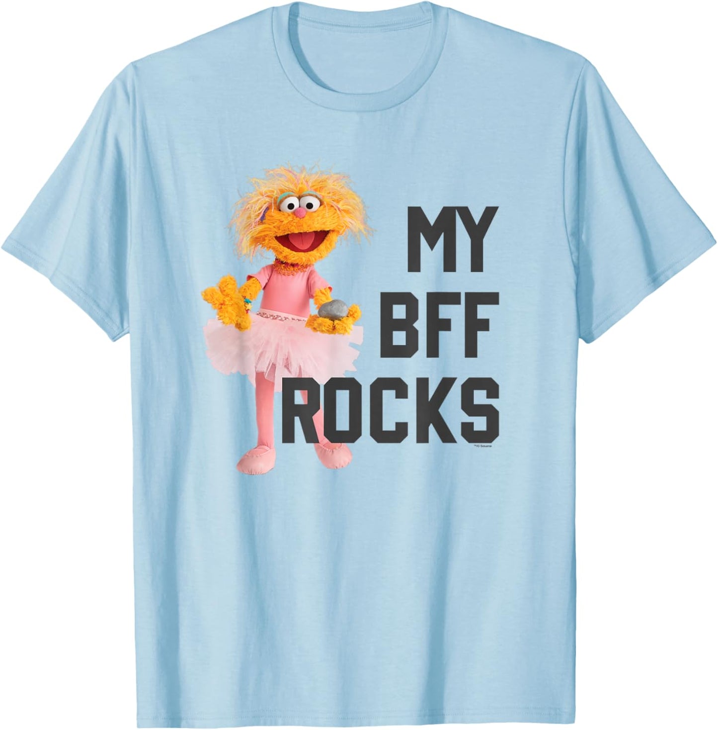 Sesame Street Zoe My BFF Rocks T-Shirt - T-Shirt | Light Blue