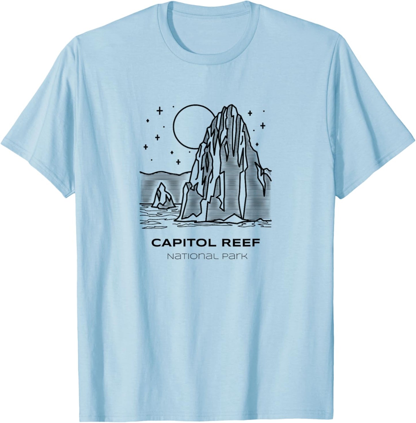Vintage Capitol Reef National Park Hike T-Shirt - T-Shirt | Light Blue