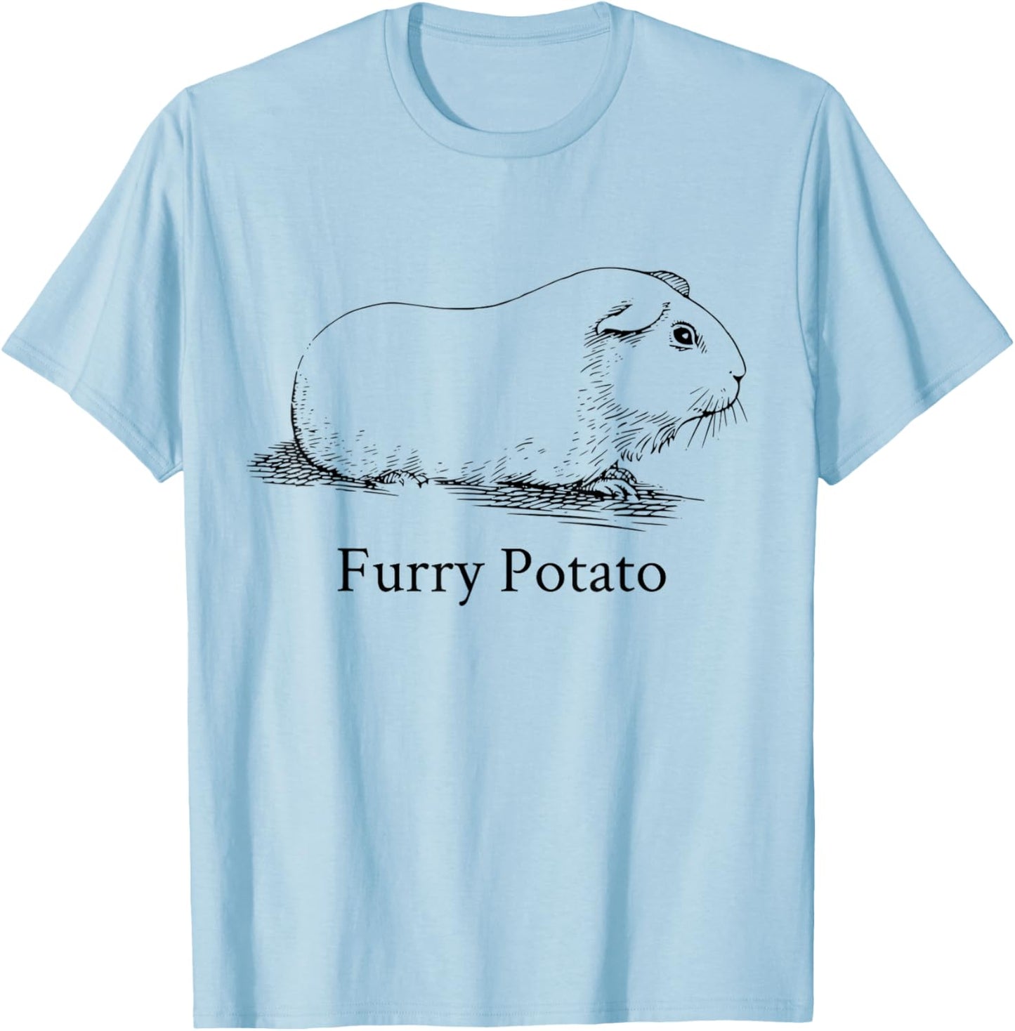 Funny Guinea Pig Furry Potato Wrong Animal Name Stupid Joke T-Shirt - T-Shirt | Light Blue