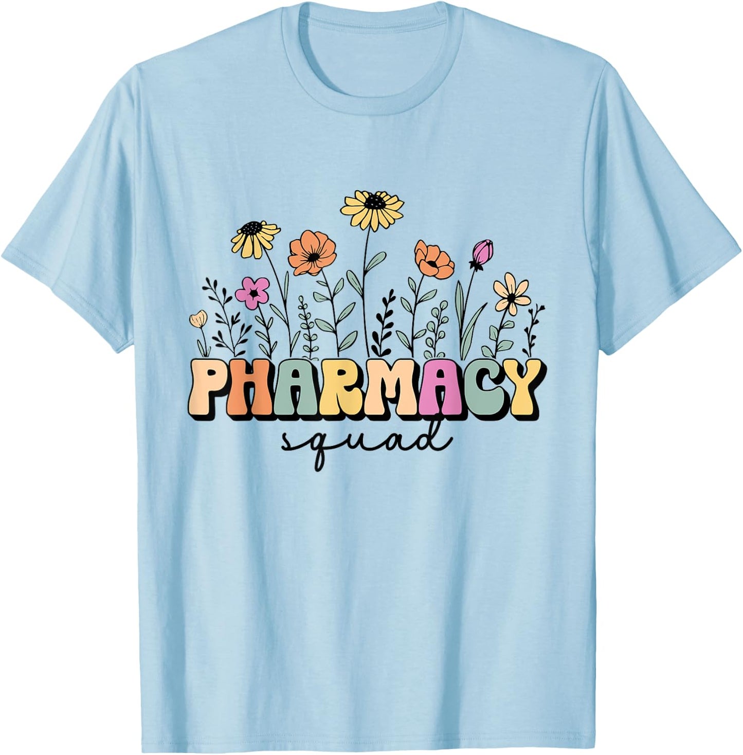 Pharmacy Squad Pharmacy Technician Design For Pharmacist T-Shirt - T-Shirt | Light Blue