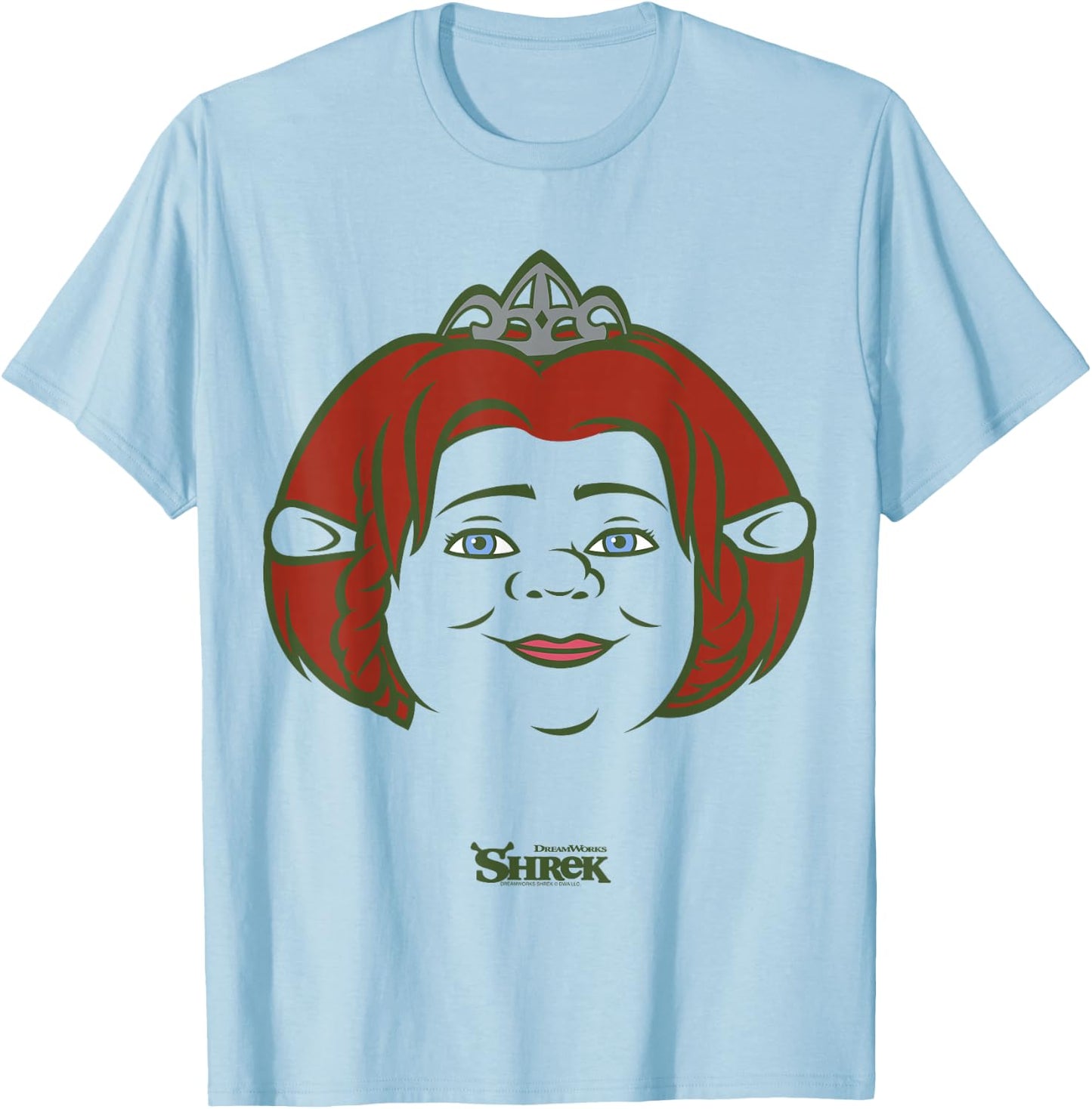 Shrek Fiona Big Face T-Shirt - T-Shirt | Light Blue