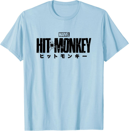 Marvel Hit Monkey Logo Yellow T-Shirt - T-Shirt | Light Blue