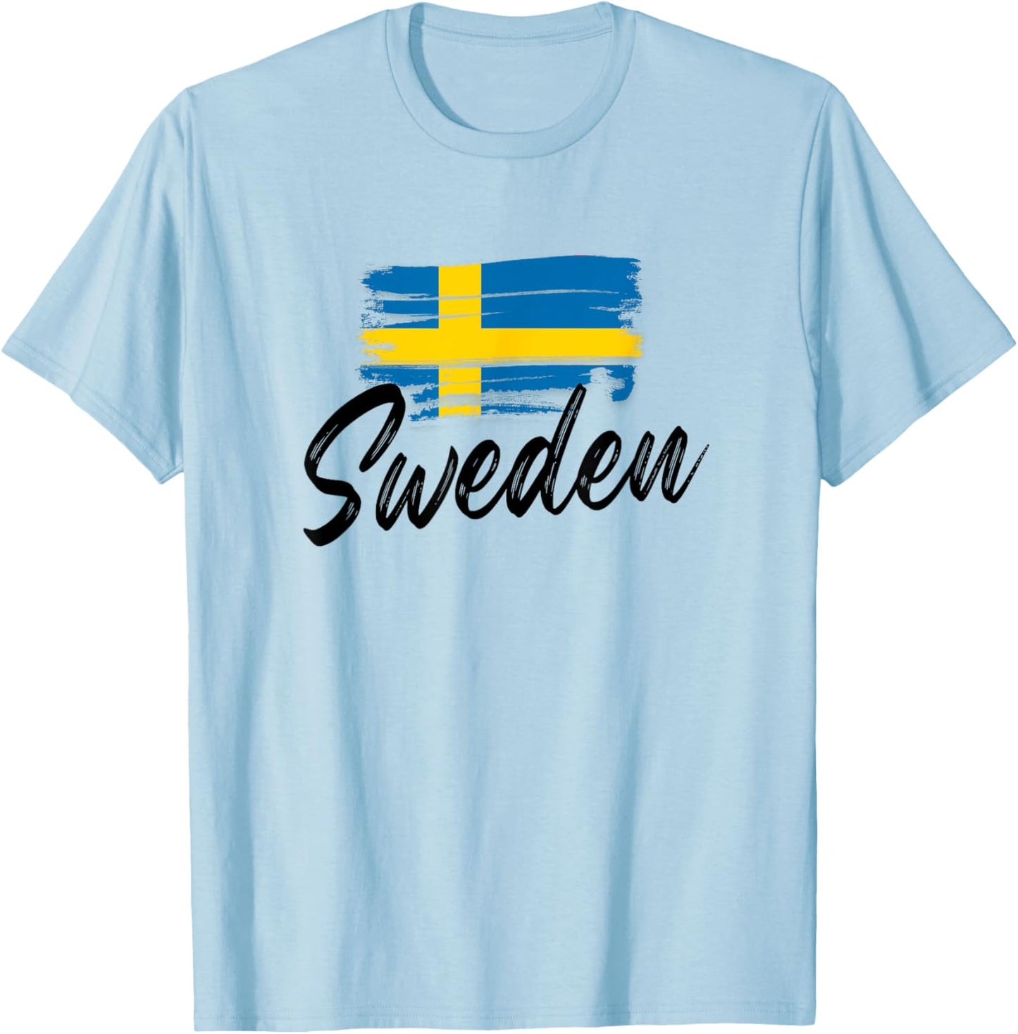 Sweden Flag Swedish Sweden Pride Heart T-Shirt - T-Shirt | Light Blue