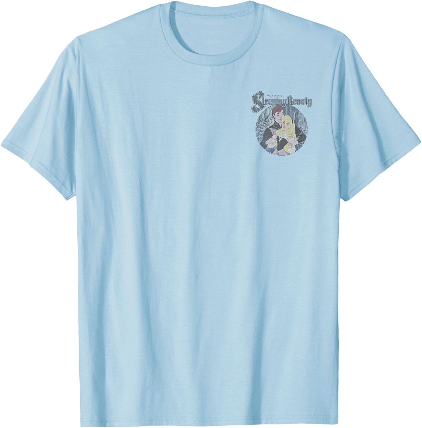 Disney Sleeping Beauty Aurora Prince Phillip Movie Poster T-Shirt - T-Shirt | Light Blue