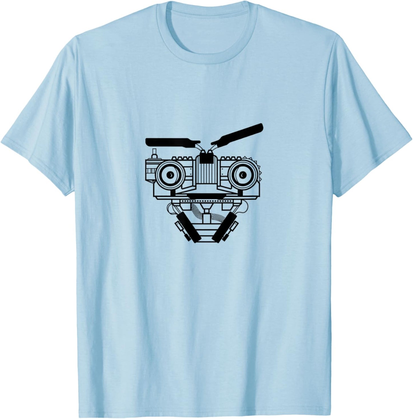 Retro 80s Johnny Five Short Circuit T-Shirt - T-Shirt | Light Blue