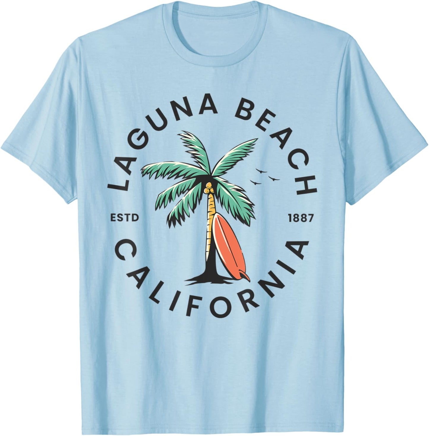 Laguna California Beach Surf Summer Vacation Women Kids T-Shirt - T-Shirt | Light Blue