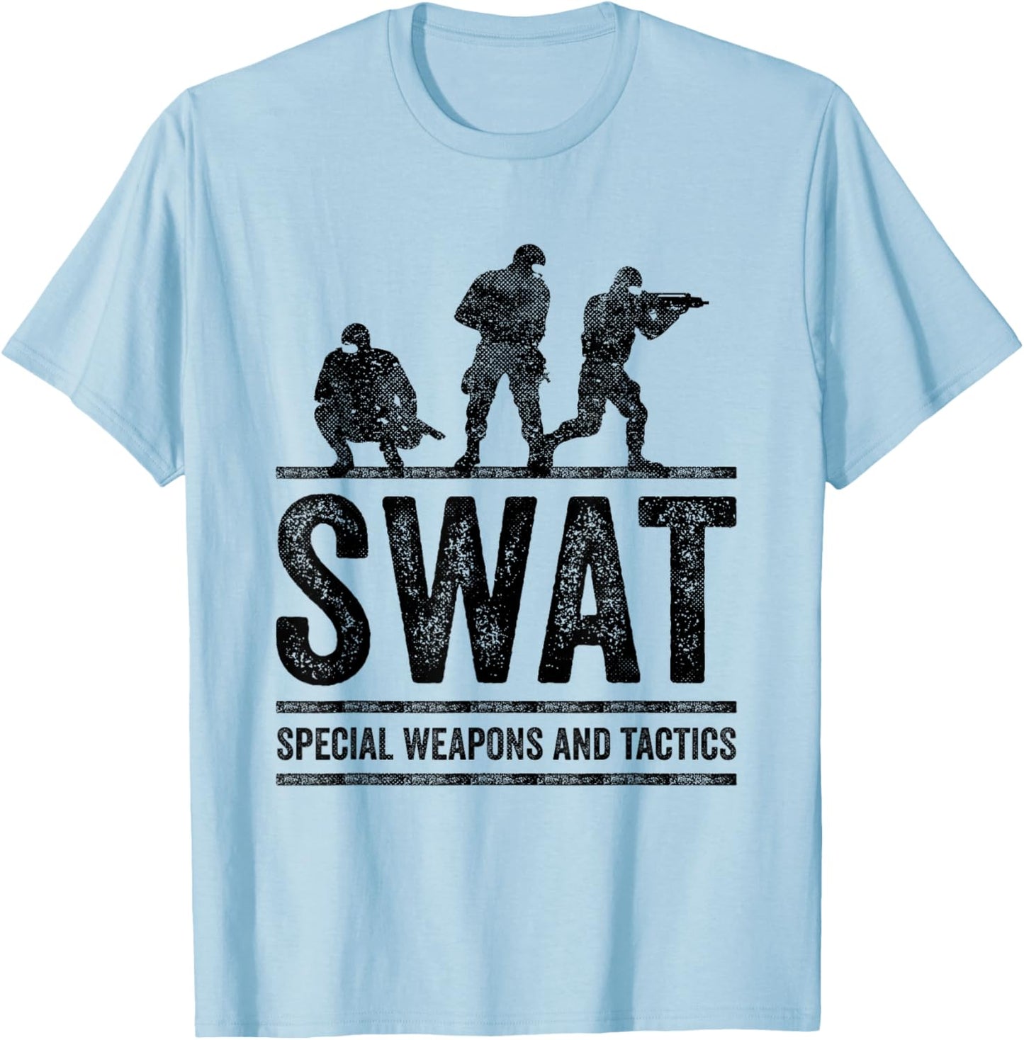 SWAT Team Police Sheriff Clothing Off Duty Cops Law Apparel T-Shirt - T-Shirt | Light Blue