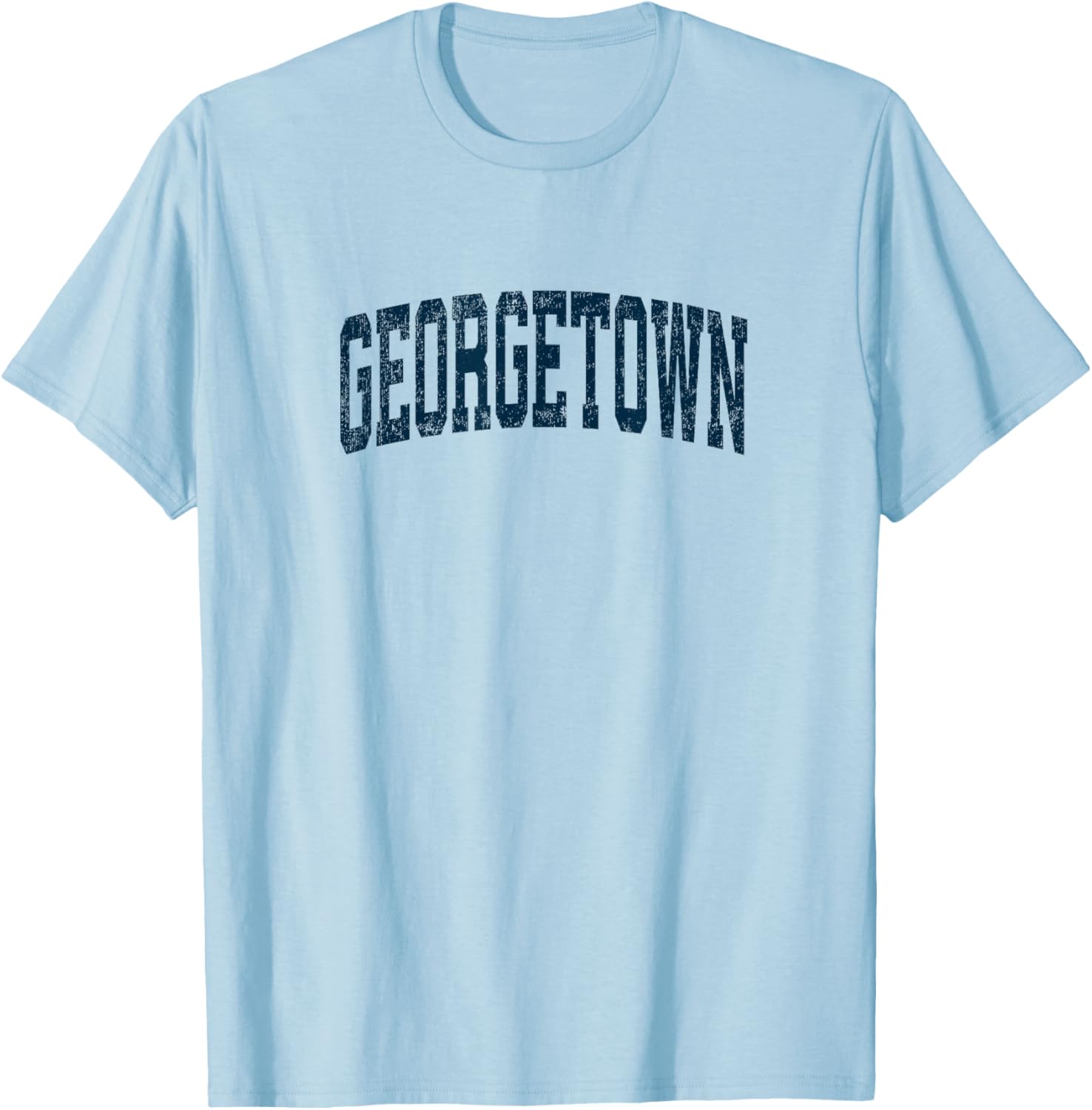 Georgetown Michigan MI Vintage Athletic Sports Navy Design T-Shirt - T-Shirt | Light Blue