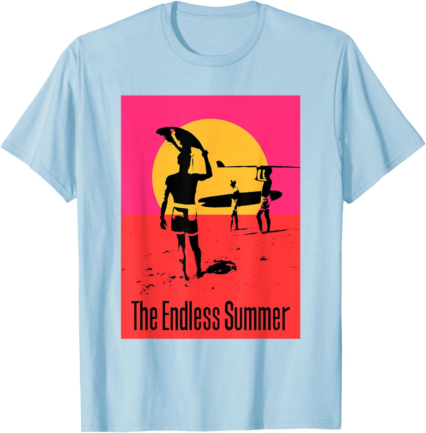 The Endless Summer Classic Surf Movie Poster T-Shirt - T-Shirt | Light Blue