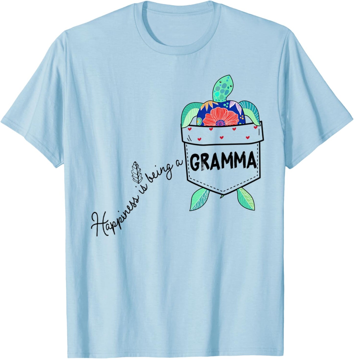 Happiness is being a Gramma Sea Turtle Ocean Animal T-Shirt - T-Shirt | Light Blue