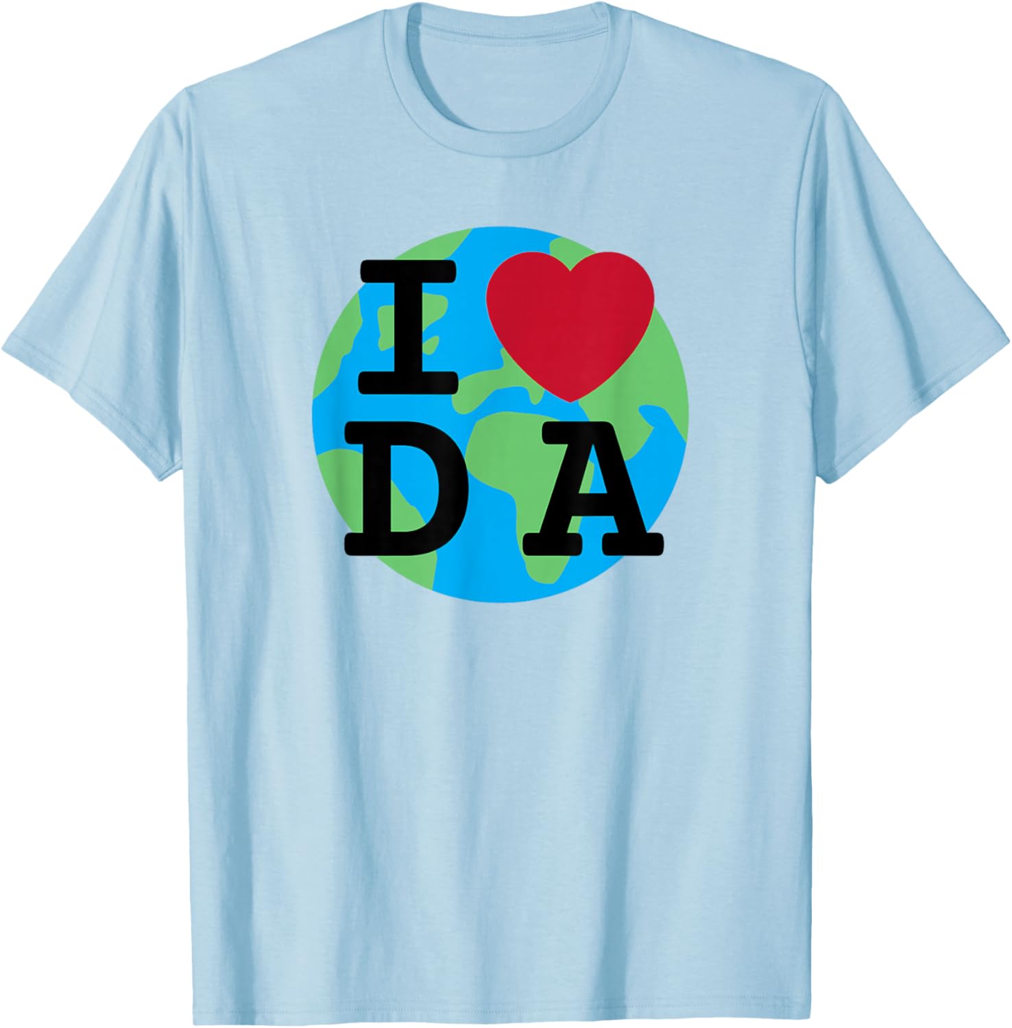 I Love DA Heart David Attenborough Fan Earth T-Shirt - T-Shirt | Light Blue