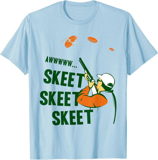 Awww Skeet Skeet Skeet Funny Sheet T-Shirt - T-Shirt | Light Blue
