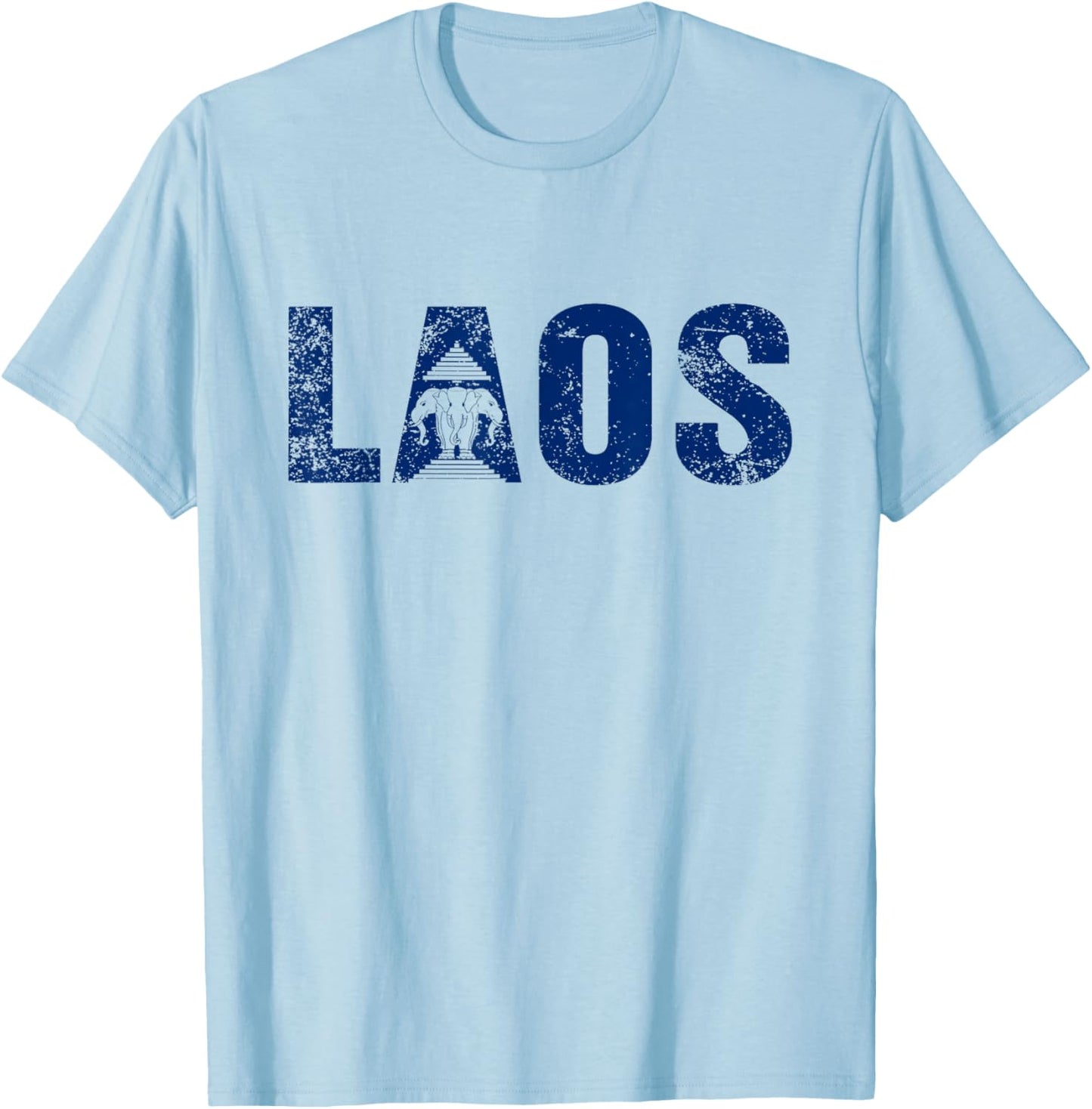 Laos Flag Vientiane Kingdom of Laos Men Women Kids T-Shirt - T-Shirt | Light Blue