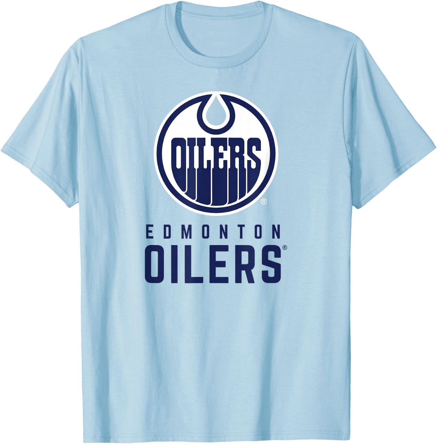 Edmonton Oilers Power Play Orange Officially Licensed T-Shirt - T-Shirt | Light Blue