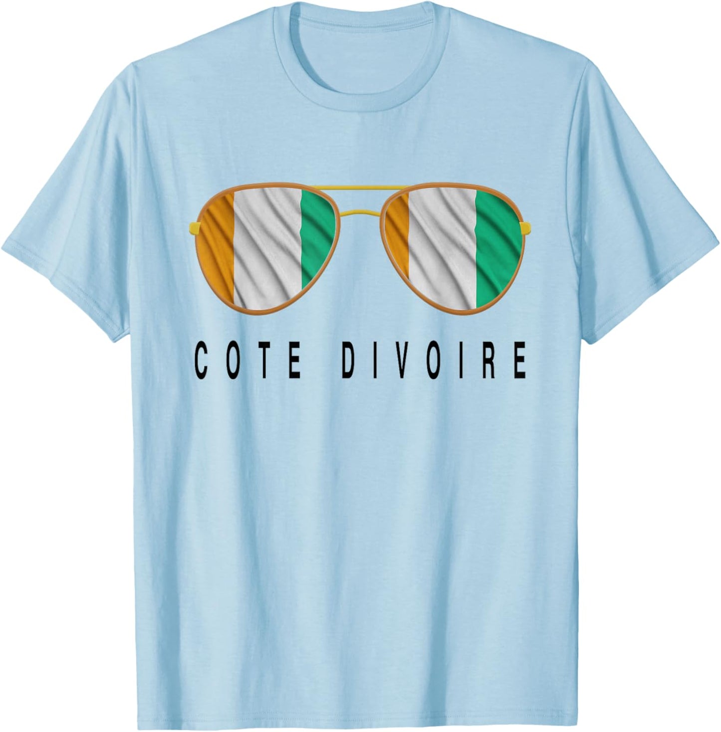 Ivory Coast Flag Ivorian Cote dIvoire Pride Sunglasses T-Shirt - T-Shirt | Light Blue