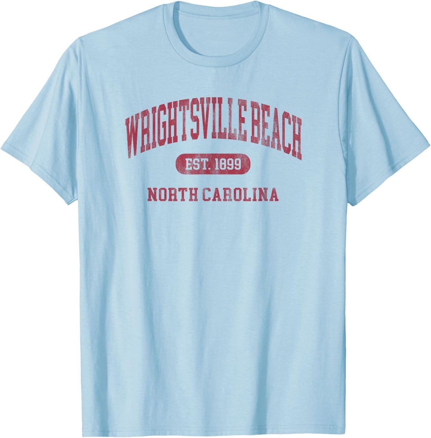 Vintage Wrightsville Beach North Carolina Retro Throwback Men Women Kids T-Shirt - T-Shirt | Light Blue