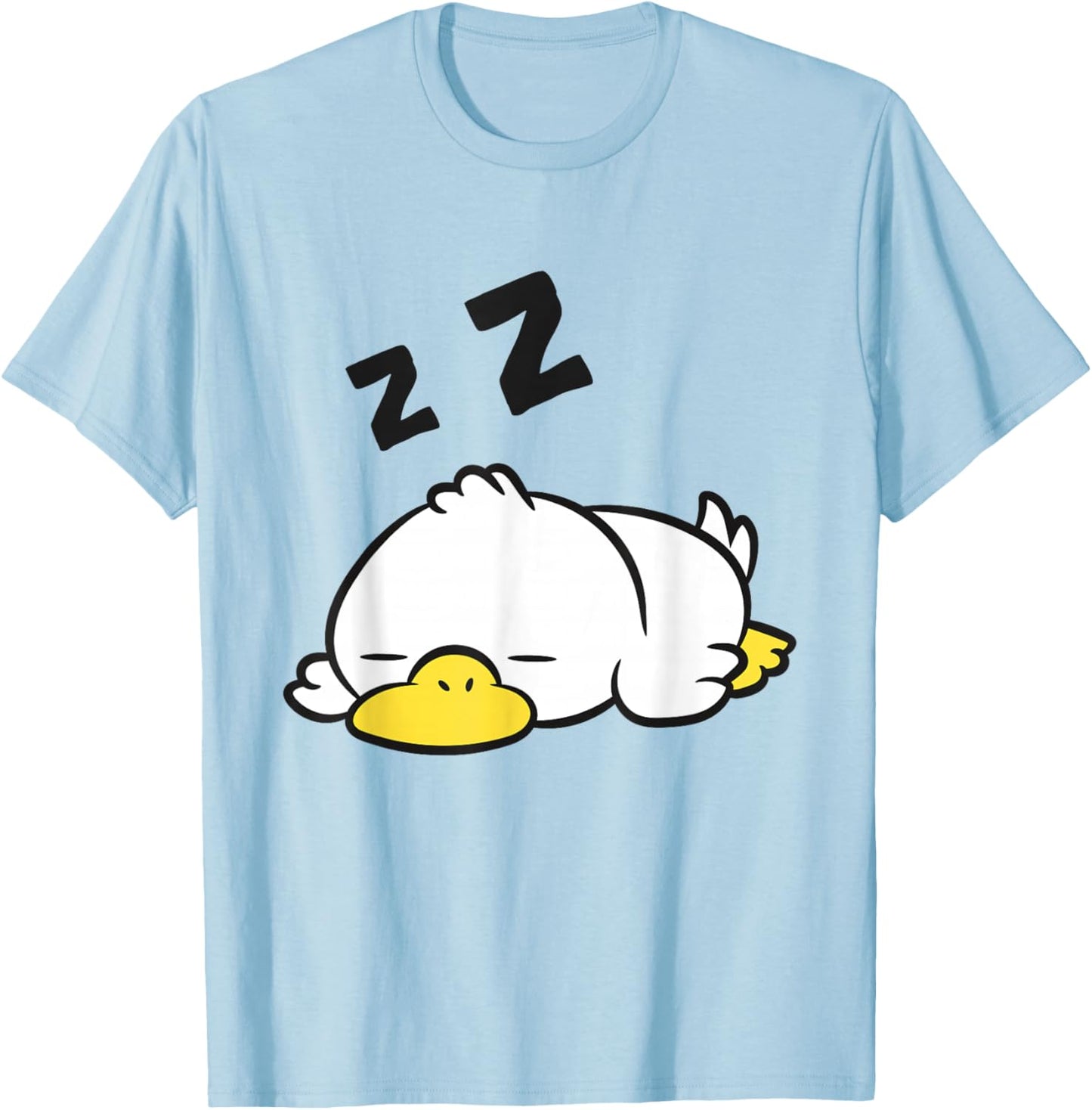 Duck Sleeping Tired Duck Napping Duck T-Shirt - T-Shirt | Light Blue