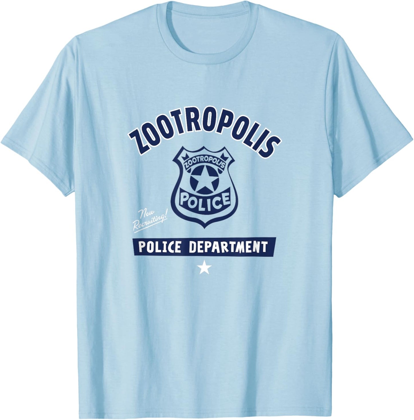 Disney Zootopia Police Department Badge Small T-Shirt - T-Shirt | Light Blue