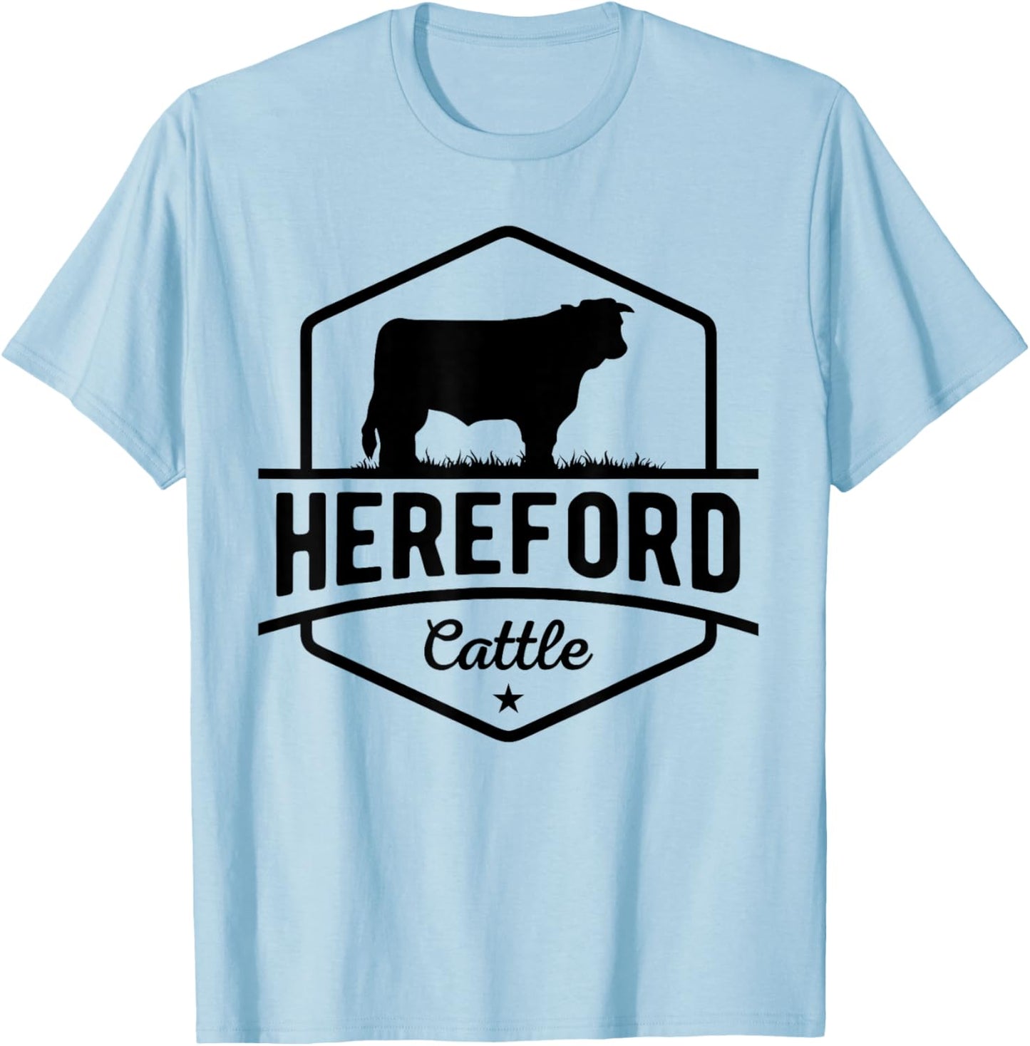 Hereford Cattle - Hereford Cow For Cattle Farmer T-Shirt - T-Shirt | Light Blue