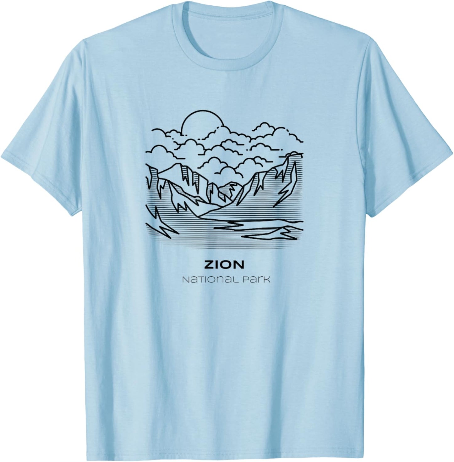 Vintage Zion National Park Hike T-Shirt - T-Shirt | Light Blue