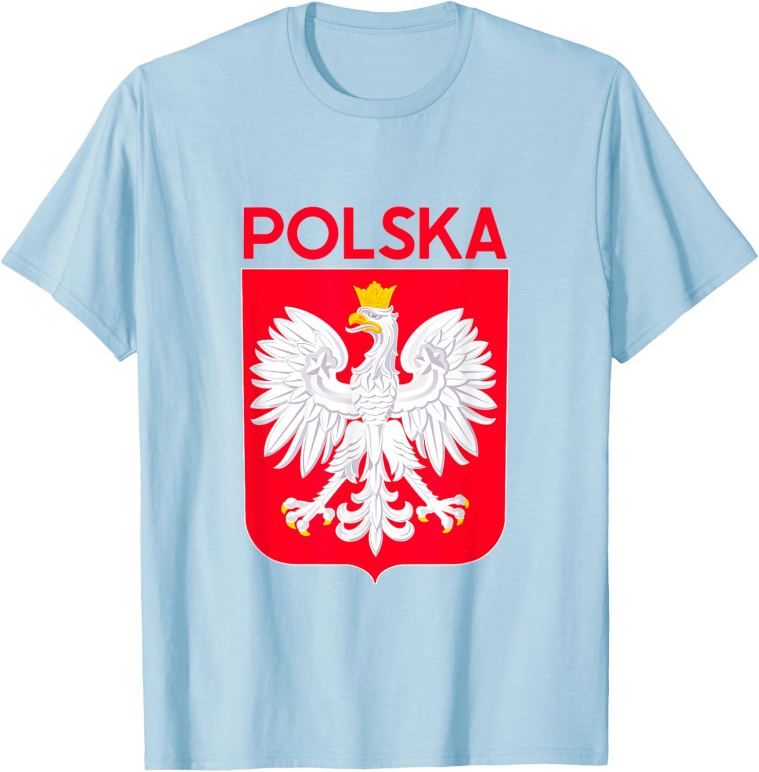Polska Eagle Emblem Poland Flag Polish Culture Pierogi Gift T-Shirt - T-Shirt | Light Blue