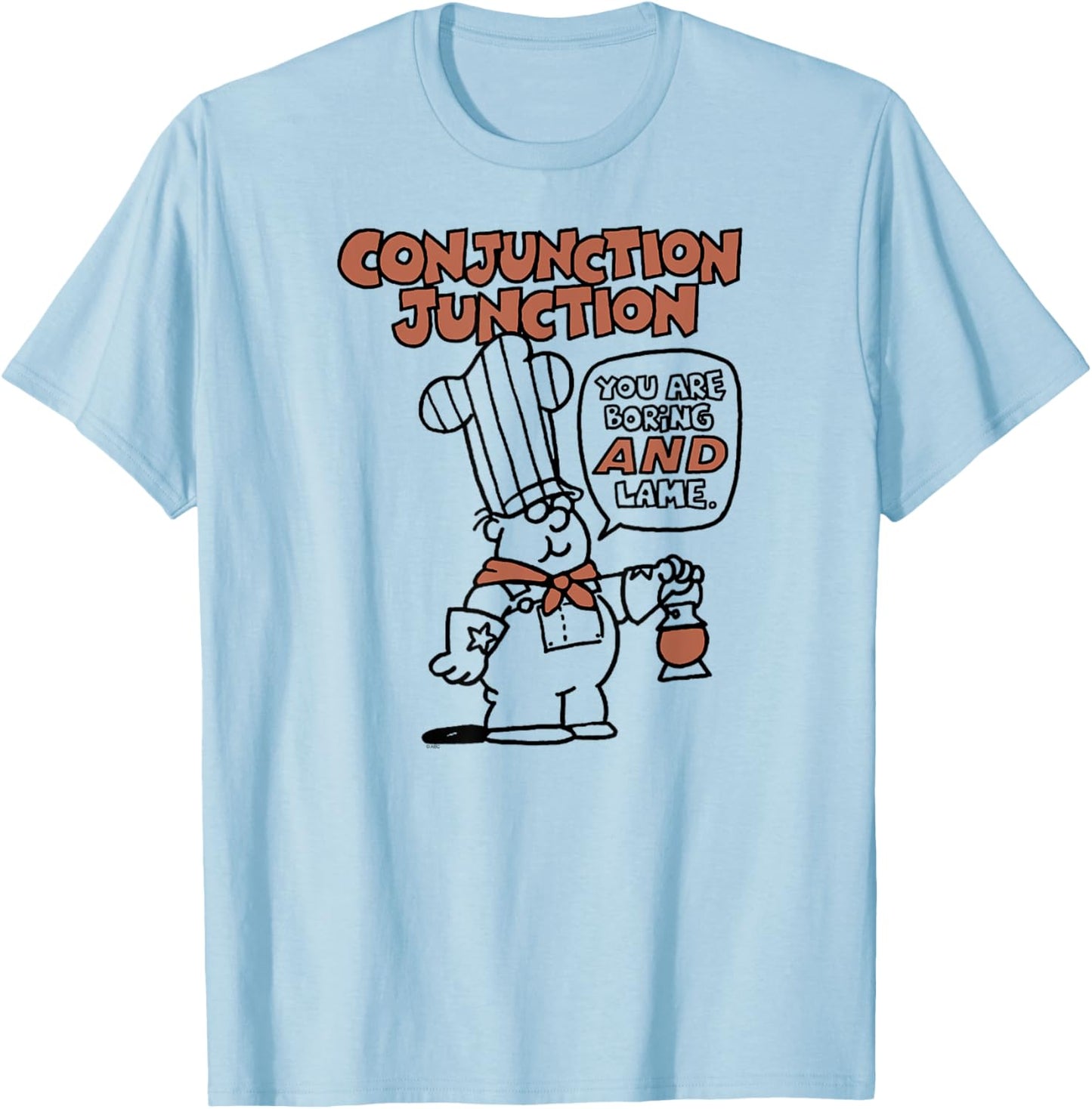 Ripple Junction x Schoolhouse Rock Conjunction Junction Art T-Shirt - T-Shirt | Light Blue