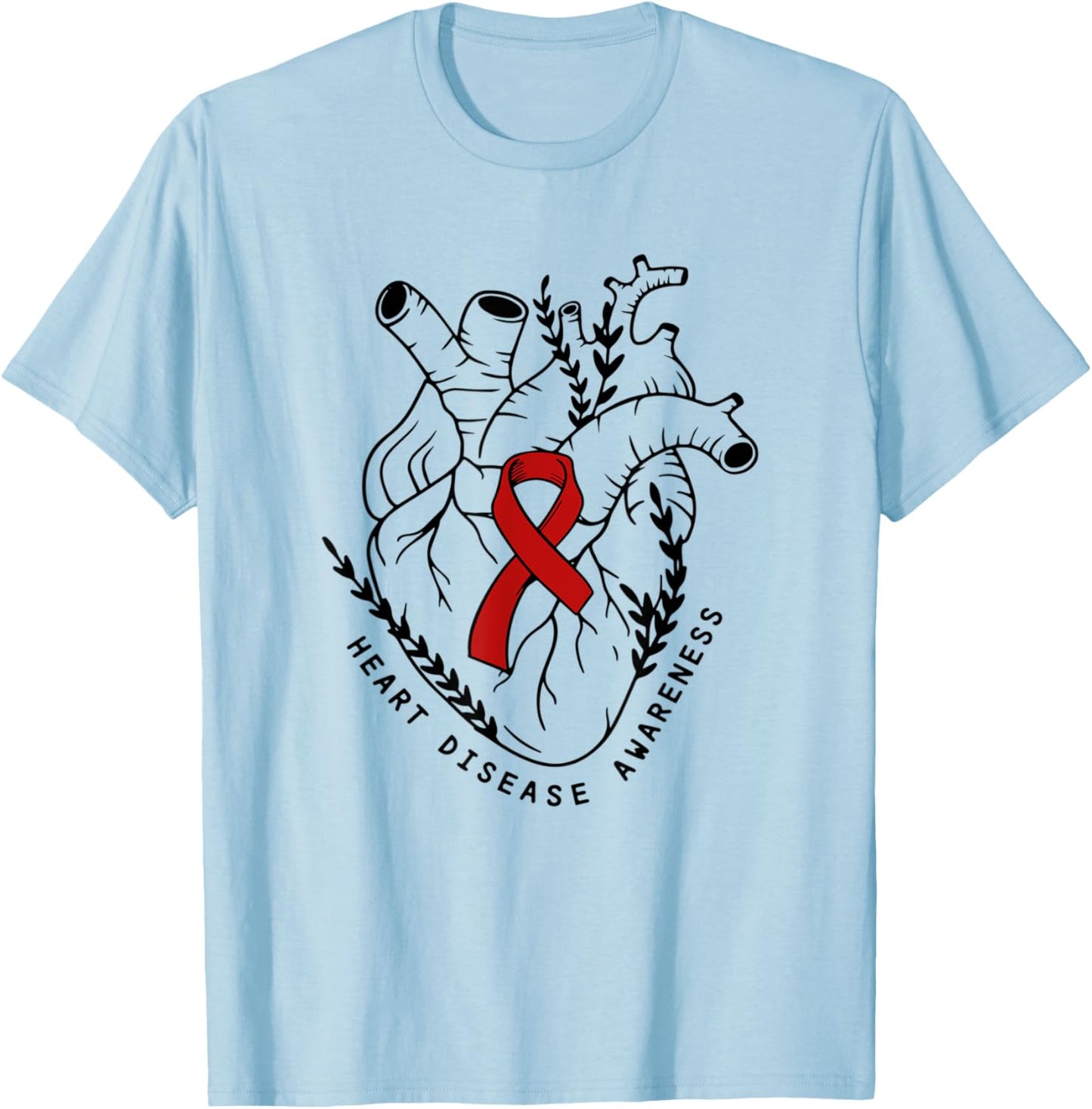 Heart Disease Awareness Strong Heart CHD Awareness Month T-Shirt - T-Shirt | Light Blue