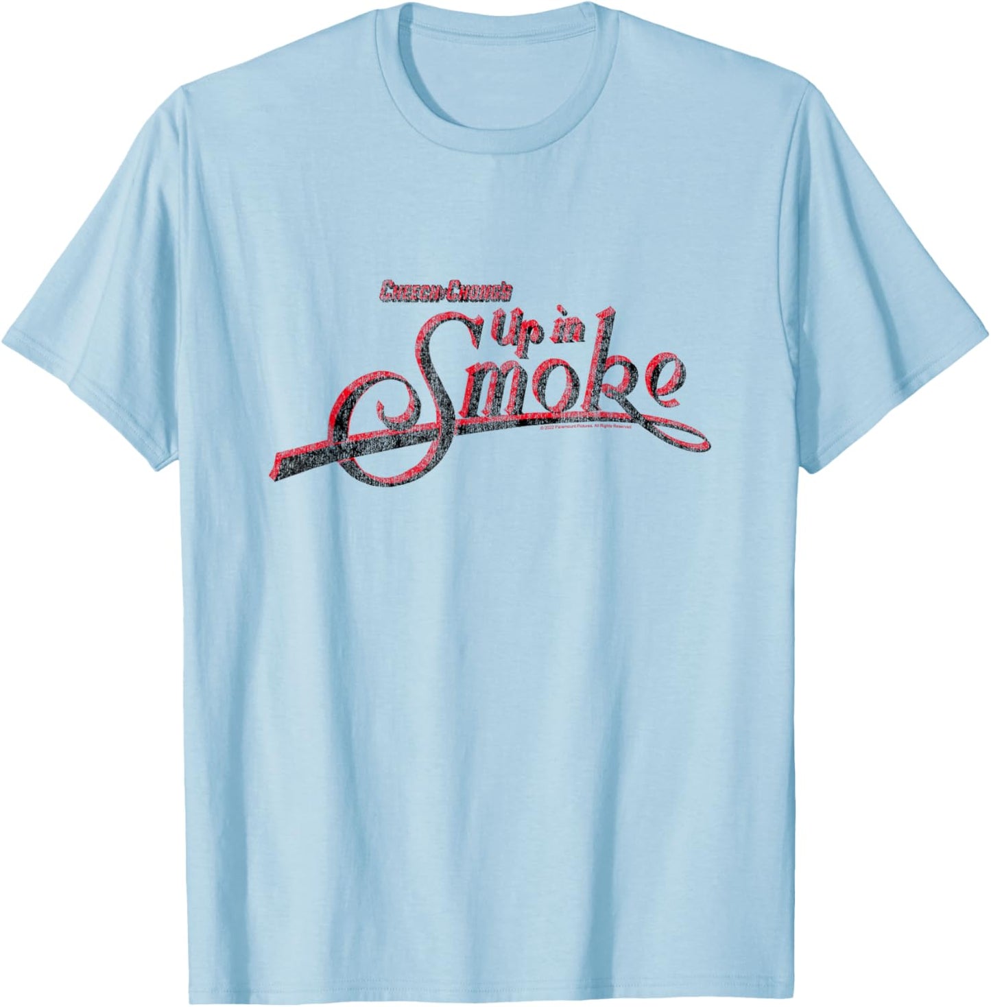 Cheech and Chong's Up in Smoke Distressed Logo T-Shirt - T-Shirt | Light Blue