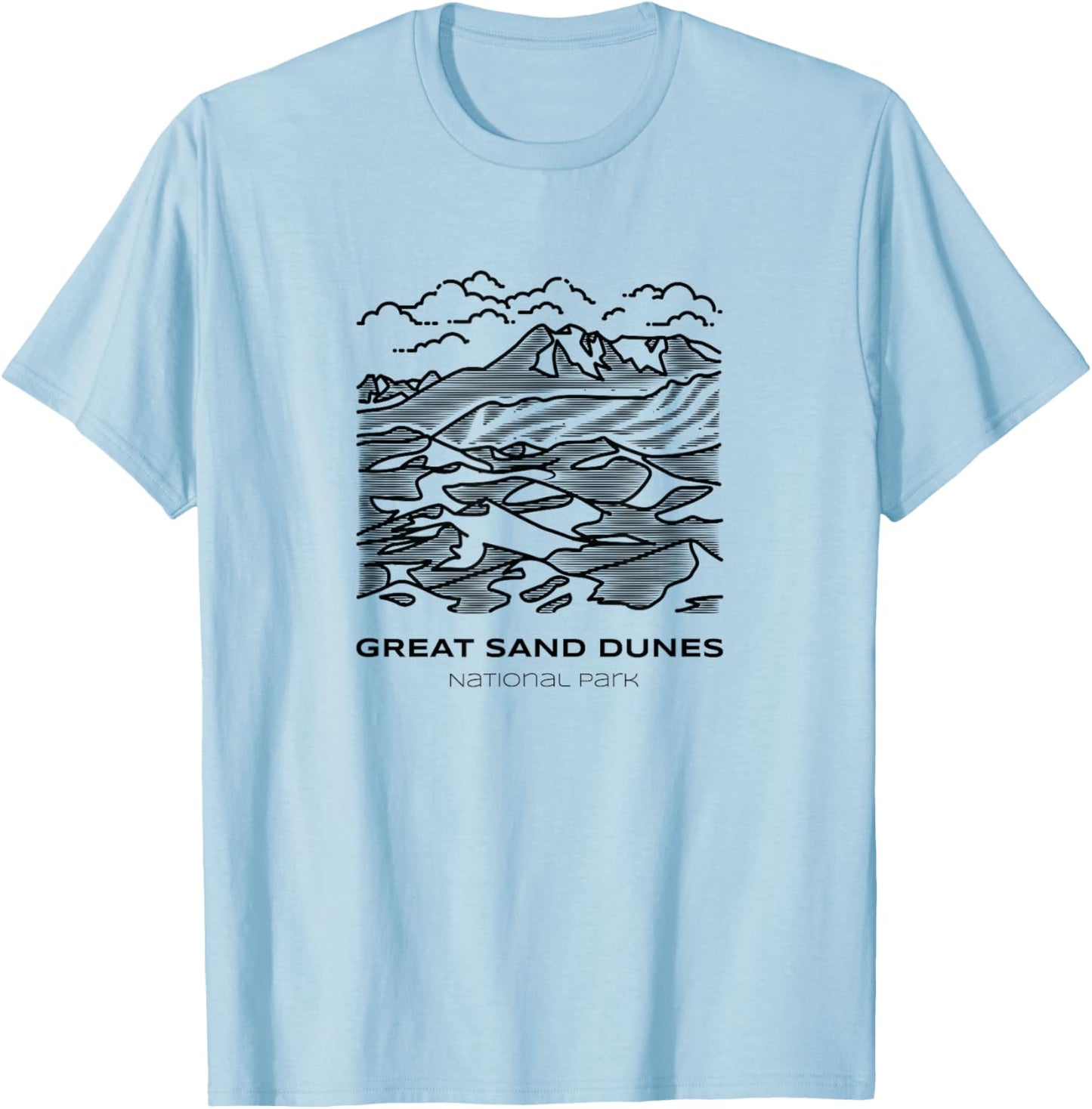Vintage Great Sand Dunes National Park Hike T-Shirt - T-Shirt | Light Blue
