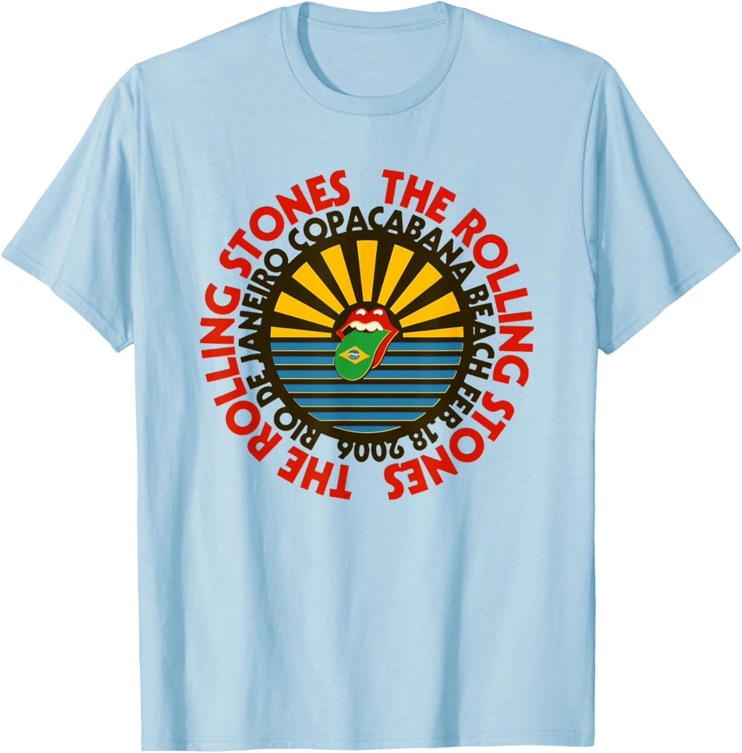 Official Rolling Stones Copacabana Beach T-Shirt - T-Shirt | Light Blue