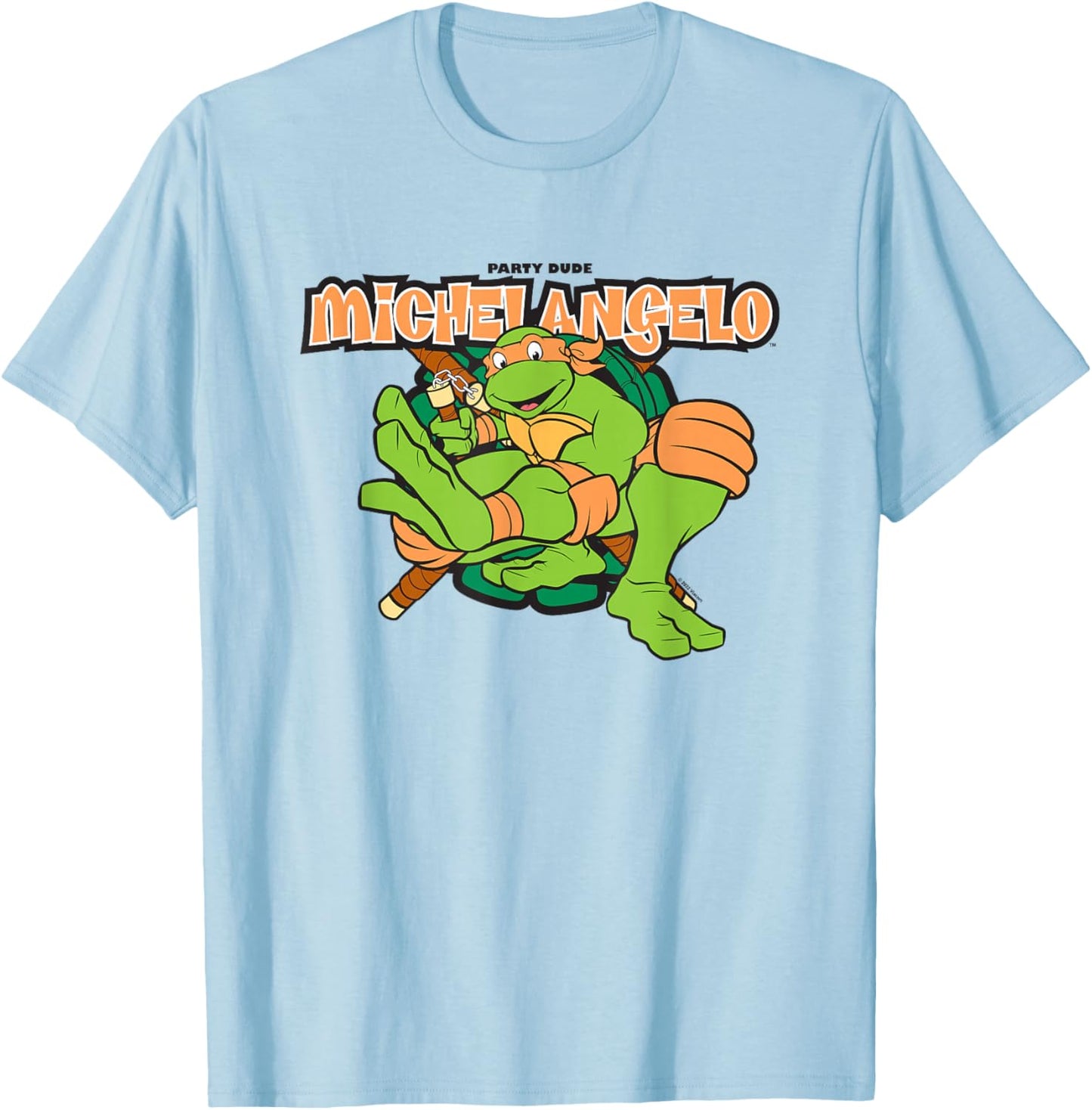 Teenage Mutant Ninja Turtles Party Dude Michelangelo T-Shirt - T-Shirt | Light Blue